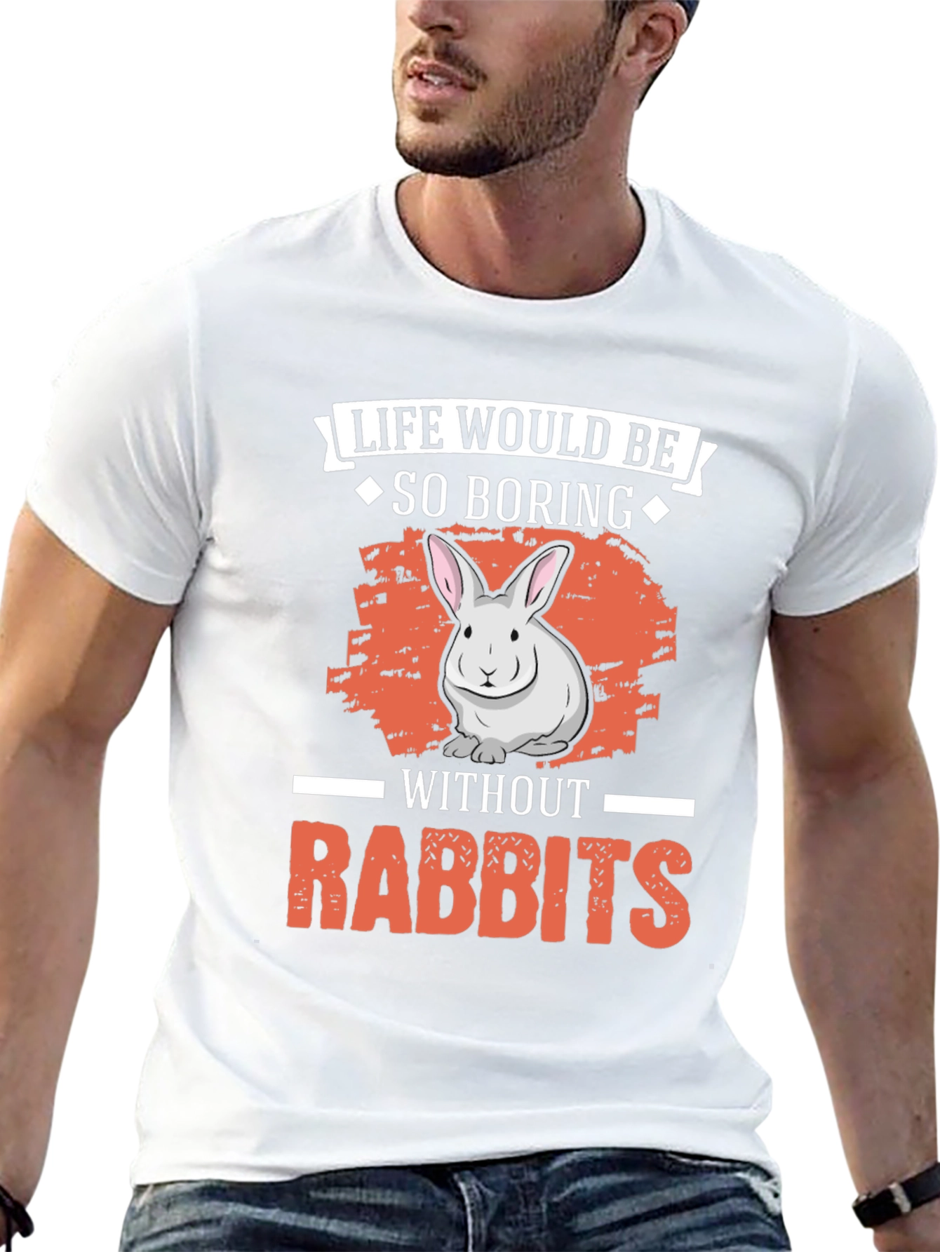 Black Life Would Be So Boring Without Rabbits T-Shirt view 13