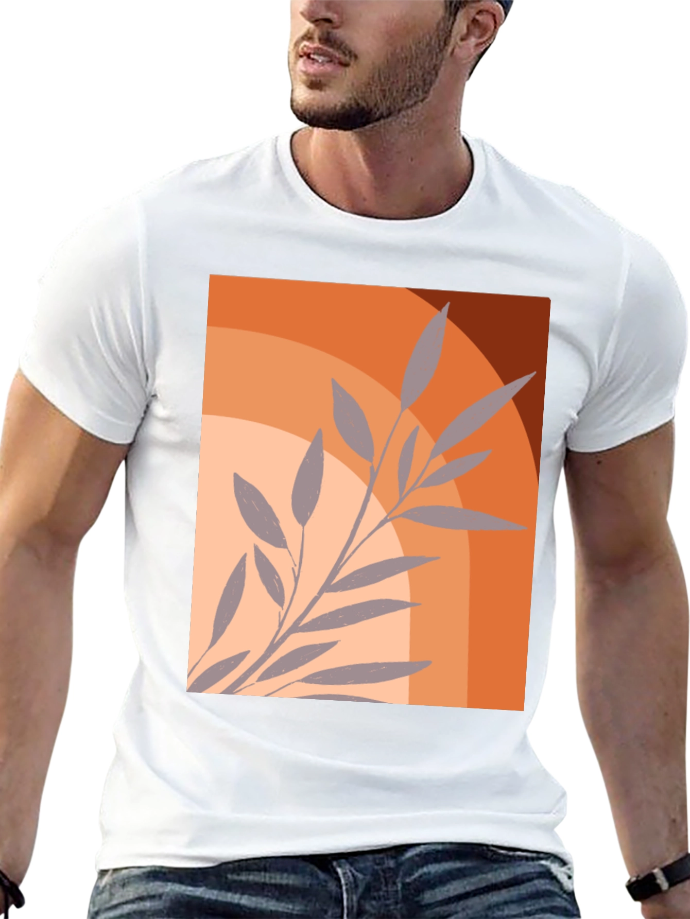 Black Botanical Graphic Tee - Modern Plant Design view 13