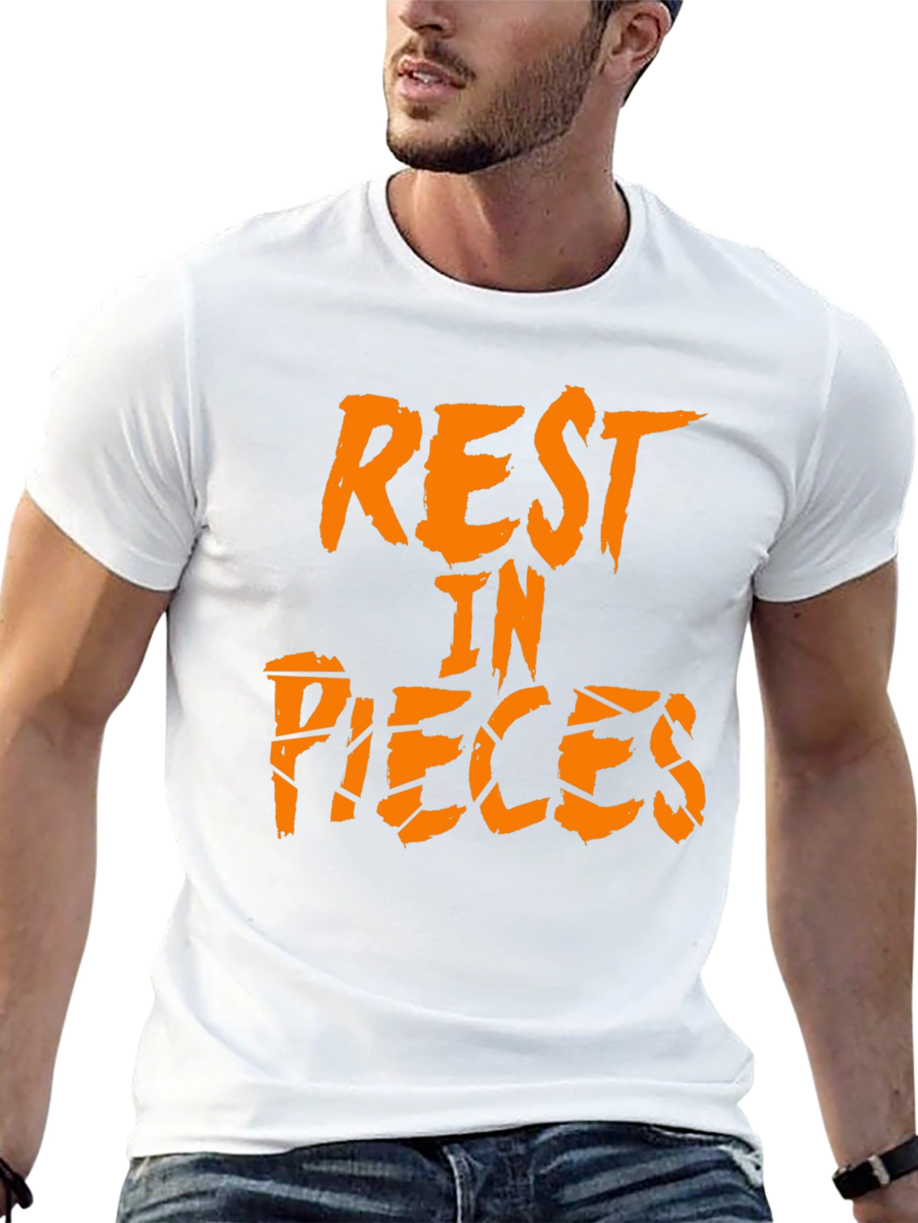Black Rest in Pieces Black Graphic Tee view 13