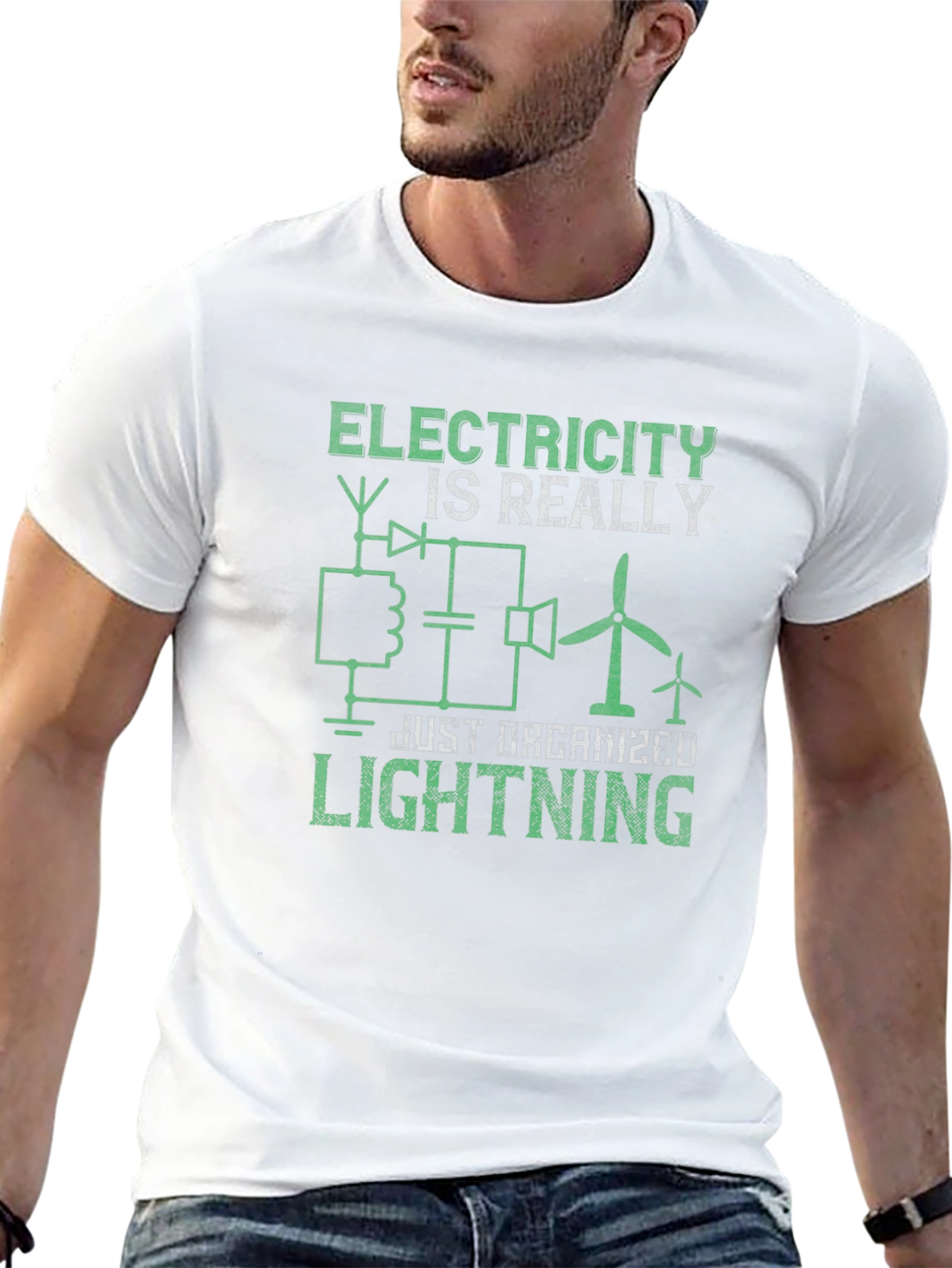 Black Electricity is Really Just Organized Lightning T-Shirt view 13
