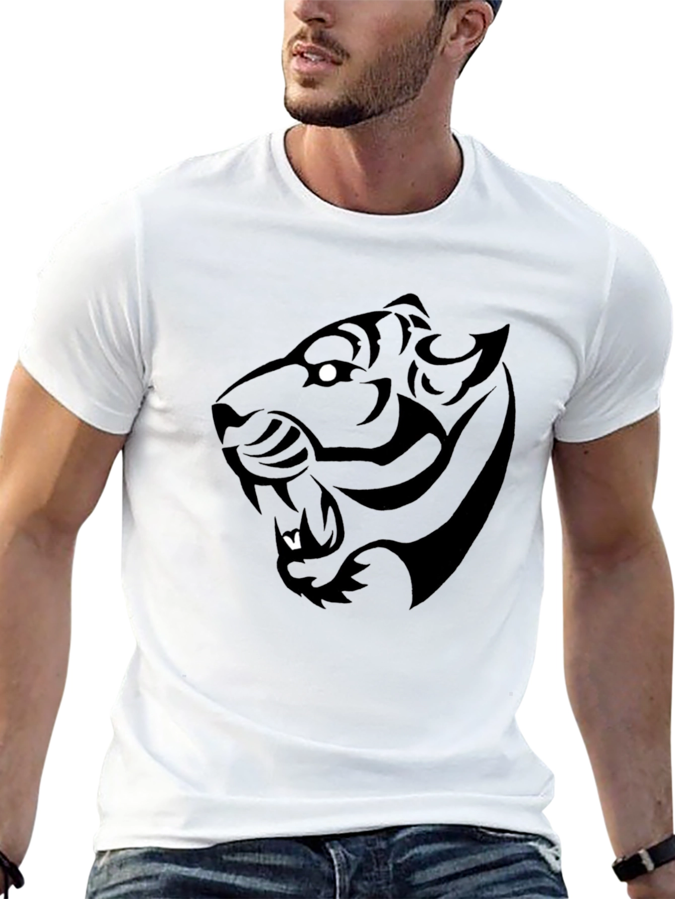 Black Black Tiger Graphic Tee - Fierce Style view 13