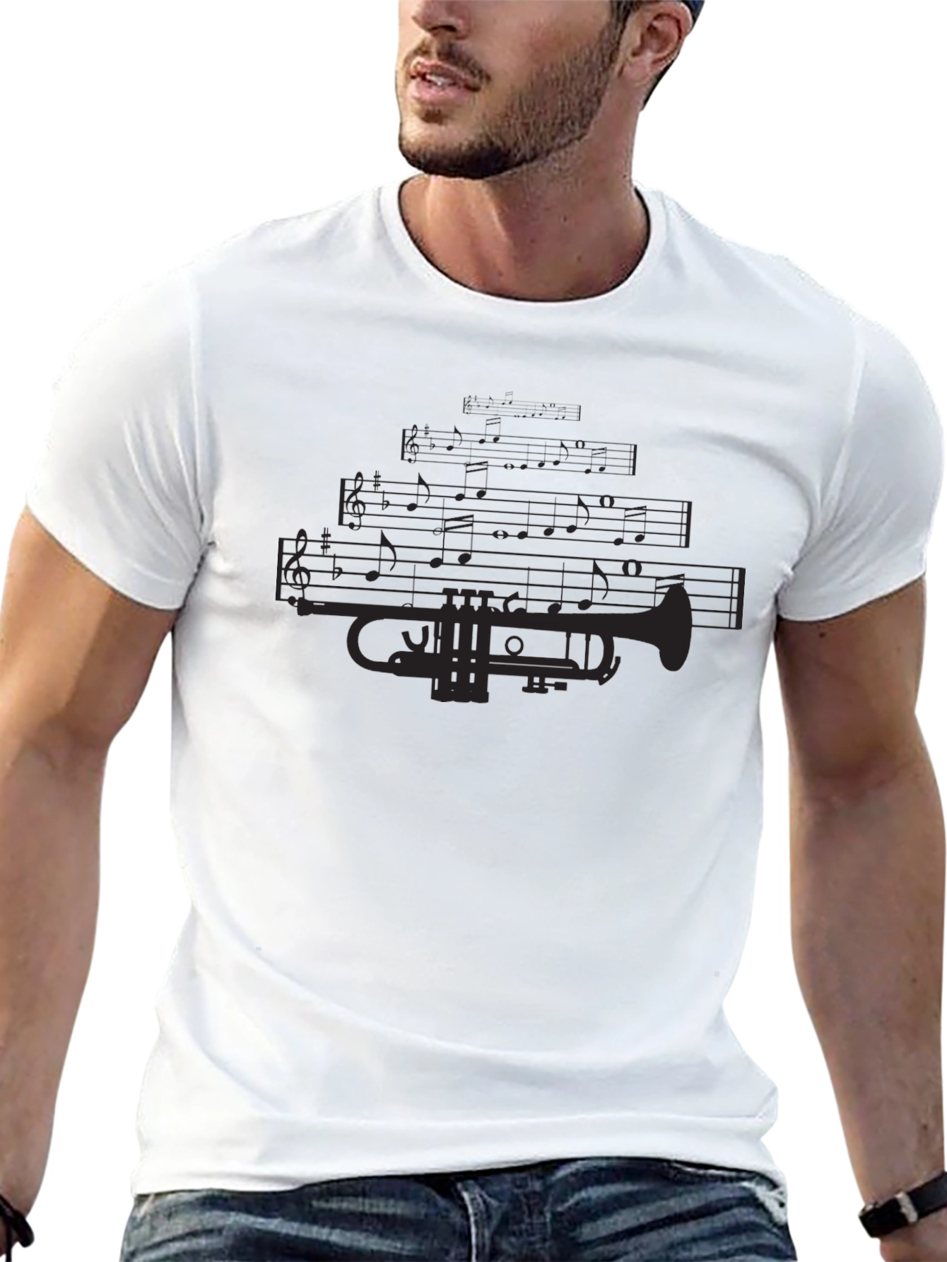 Black Trumpet Music T-Shirt view 13