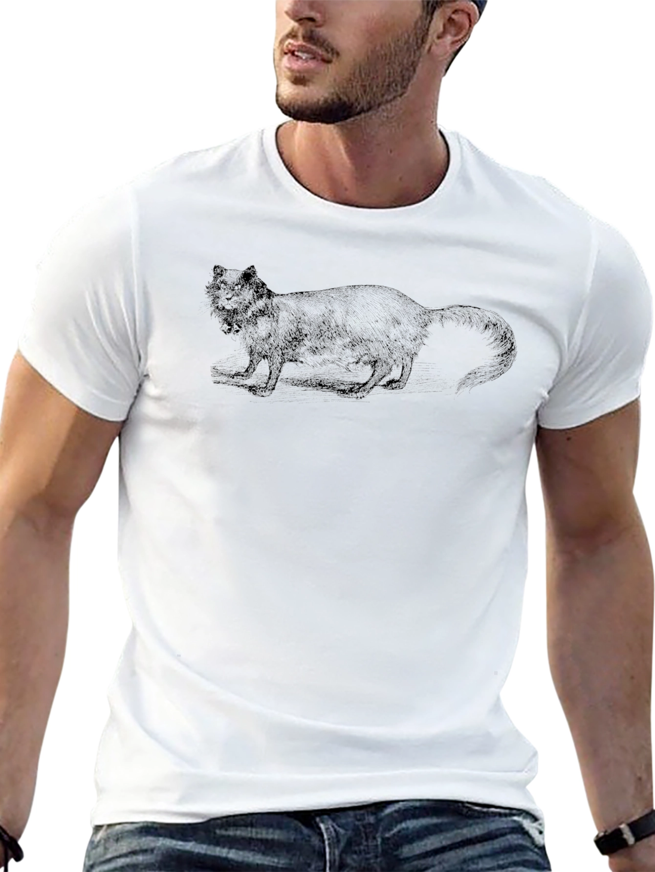 Black Black Fox Graphic Tee - Men's Casual Short Sleeve view 13