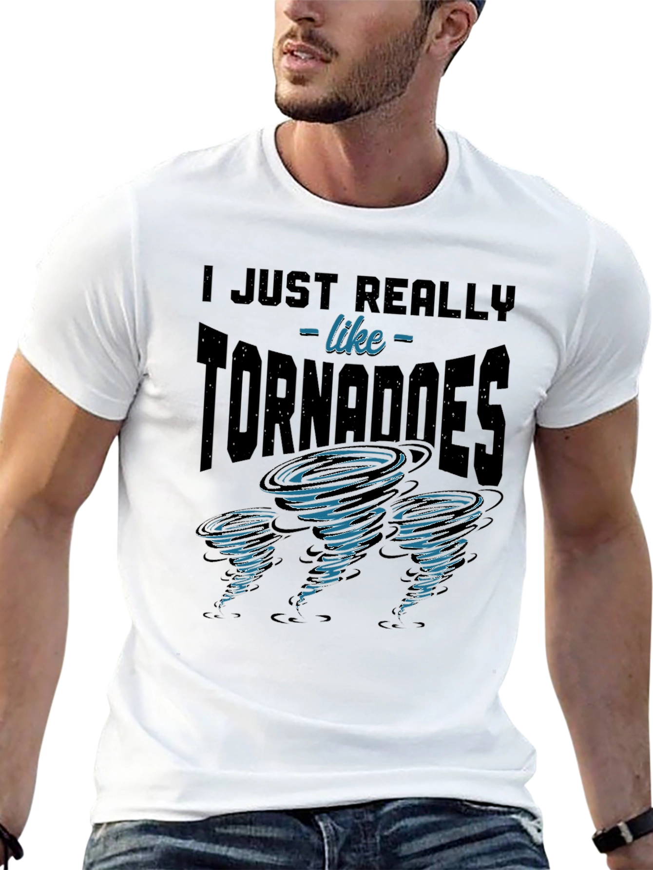 Black Tornado Enthusiast Graphic Tee - I Just Really Like Tornadoes view 13