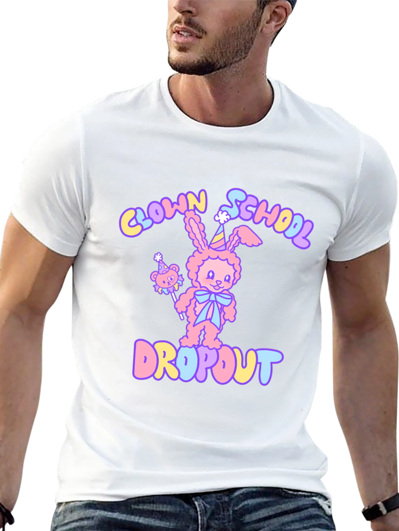 Black Clown School Dropout Graphic T-Shirt view 13
