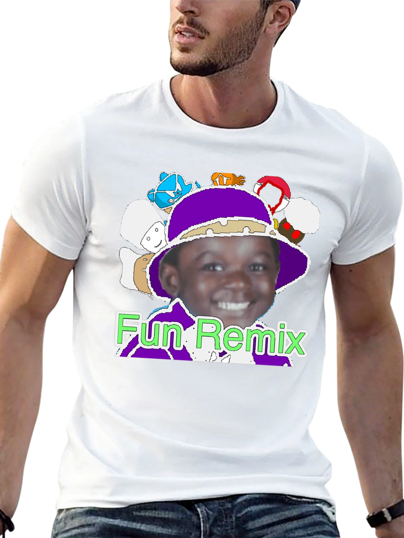 Black Fun Remix Graphic T-Shirt view 13