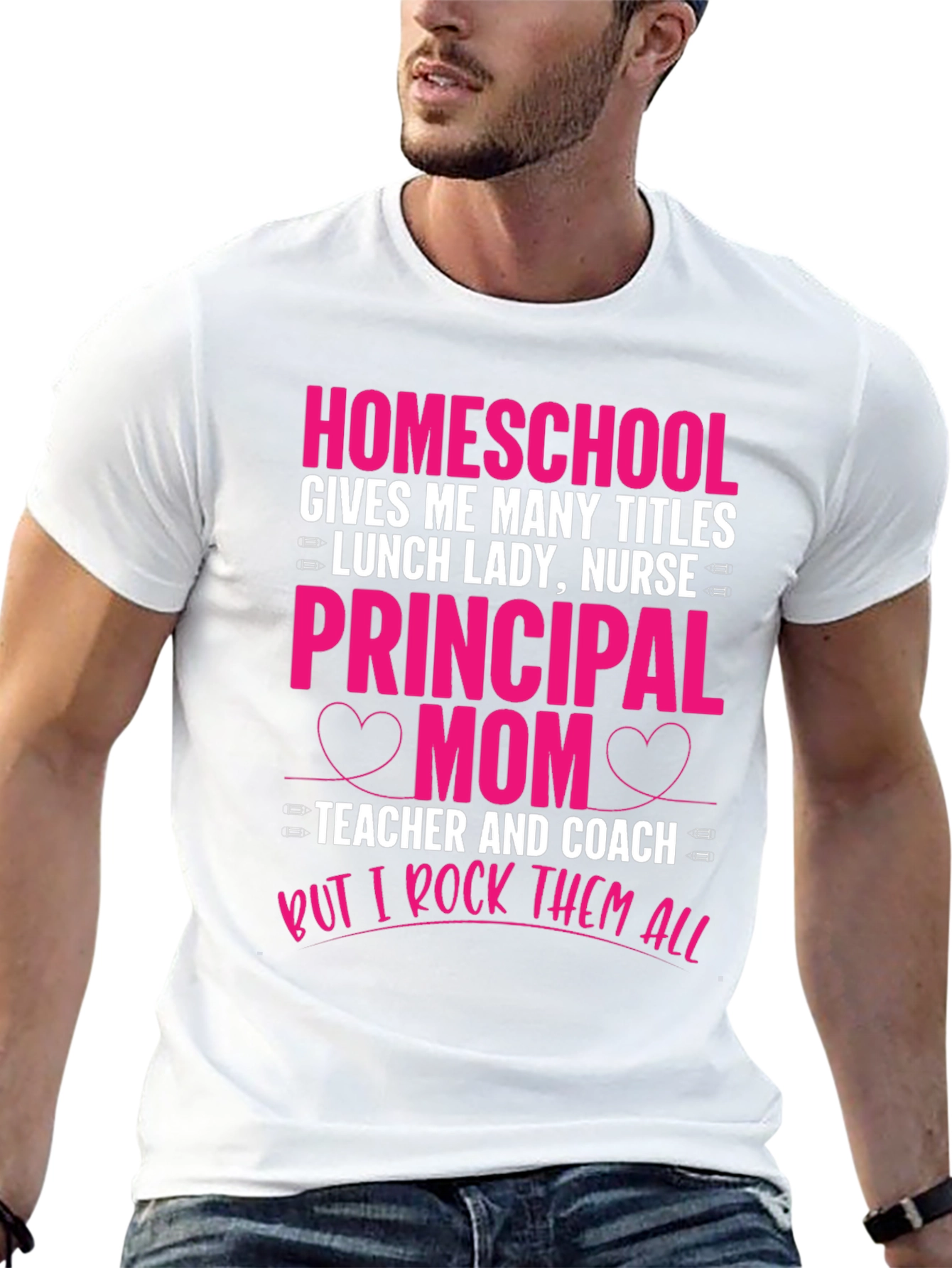Black Homeschool Mom T-Shirt - Rock All Titles view 13