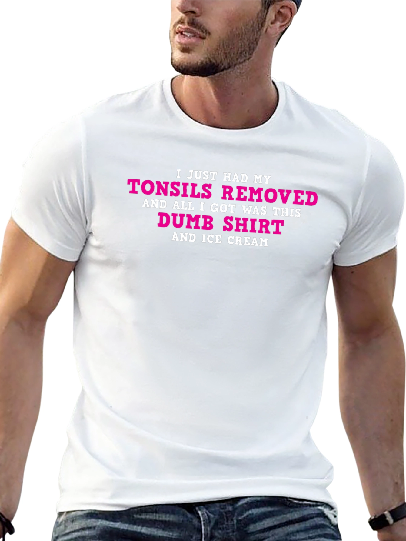 Black Tonsils Removed Funny Graphic T-Shirt view 13