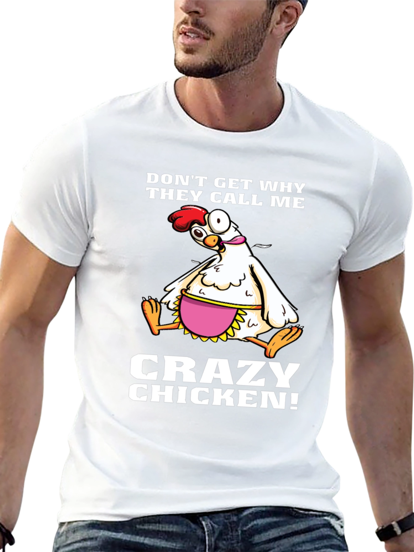 Black Crazy Chicken Graphic T-Shirt view 13