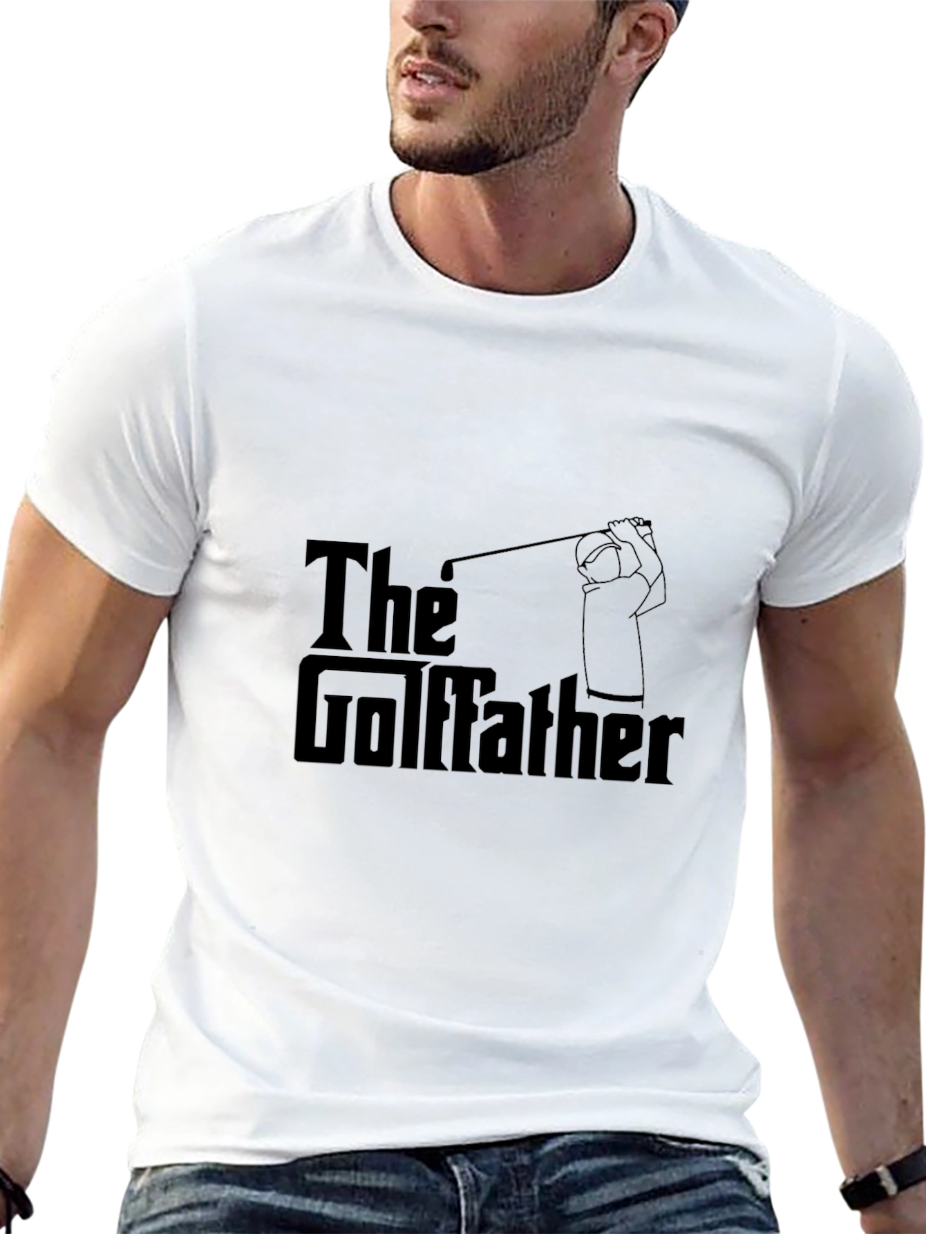 Black The Golfather T-Shirt - Golfing Humor Tee view 13