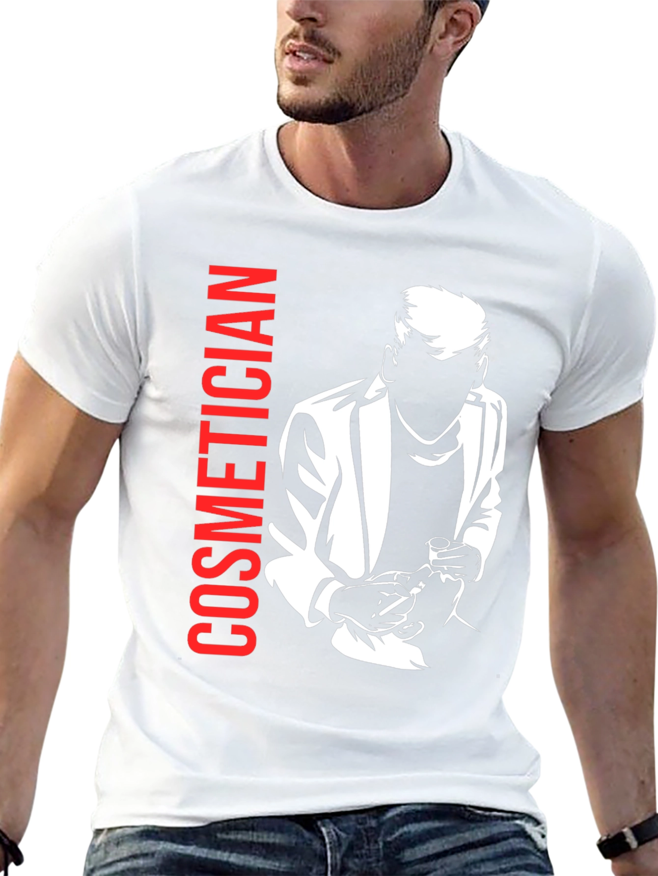 Black Cosmetician Graphic T-Shirt - Unisex Style view 13
