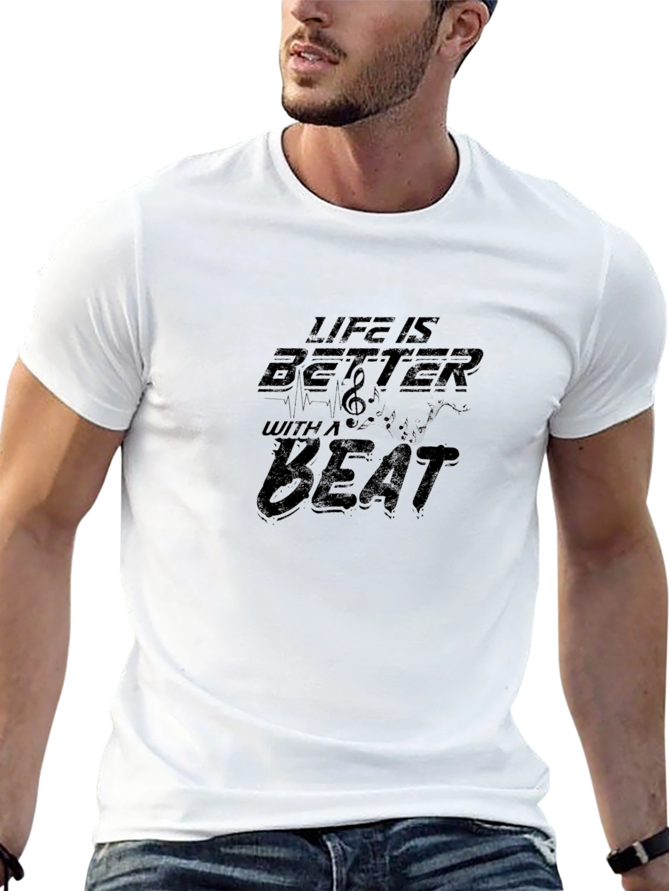 Black Life is Better with a Beat T-Shirt view 13