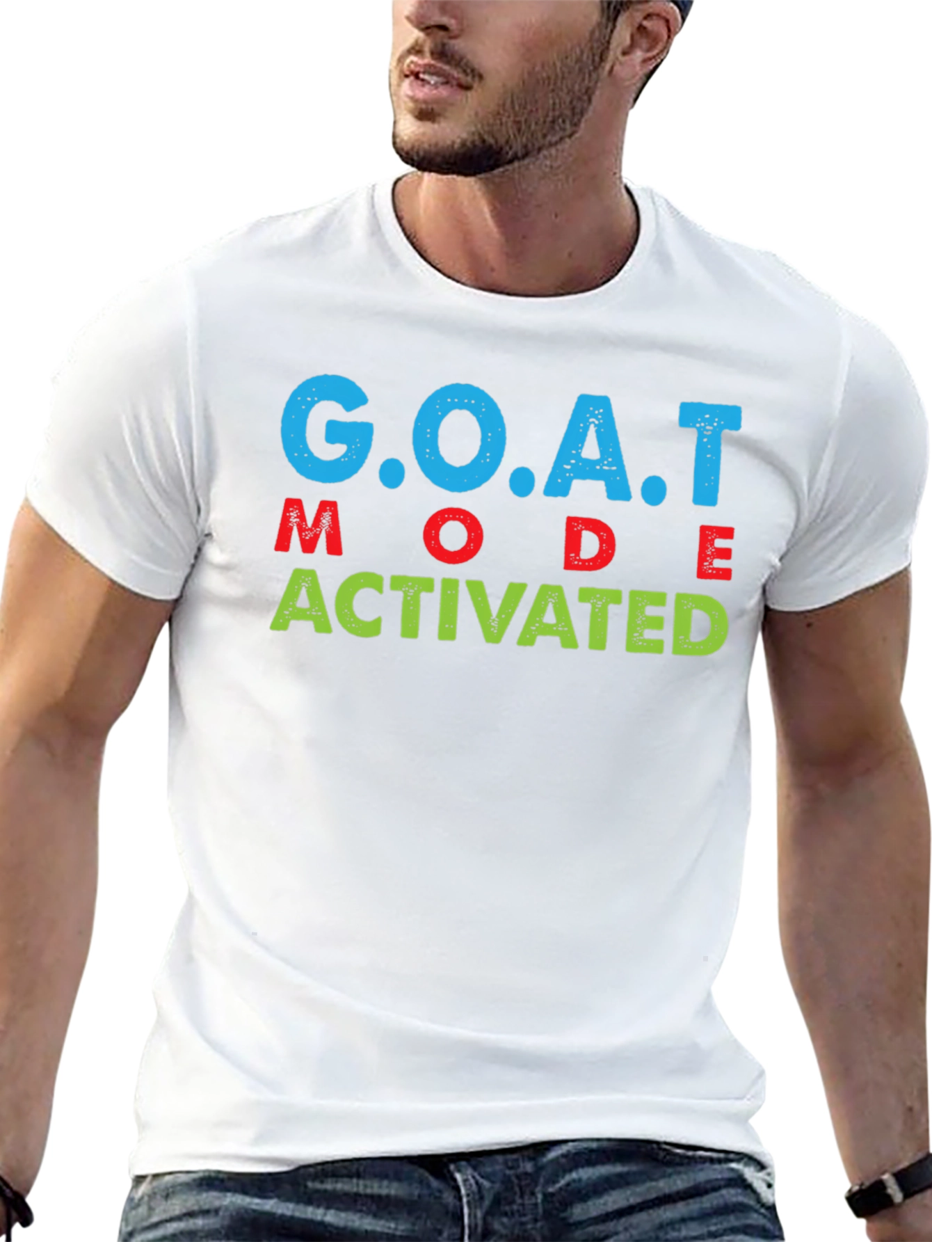 Black GOAT Mode Activated Graphic Tee view 13