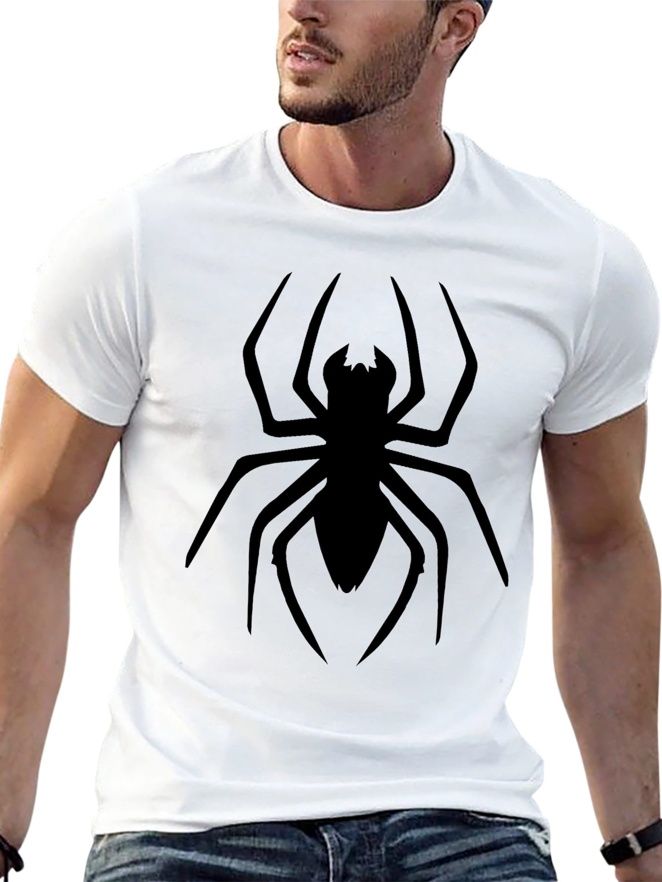 Black Spider Graphic Black T-Shirt view 13