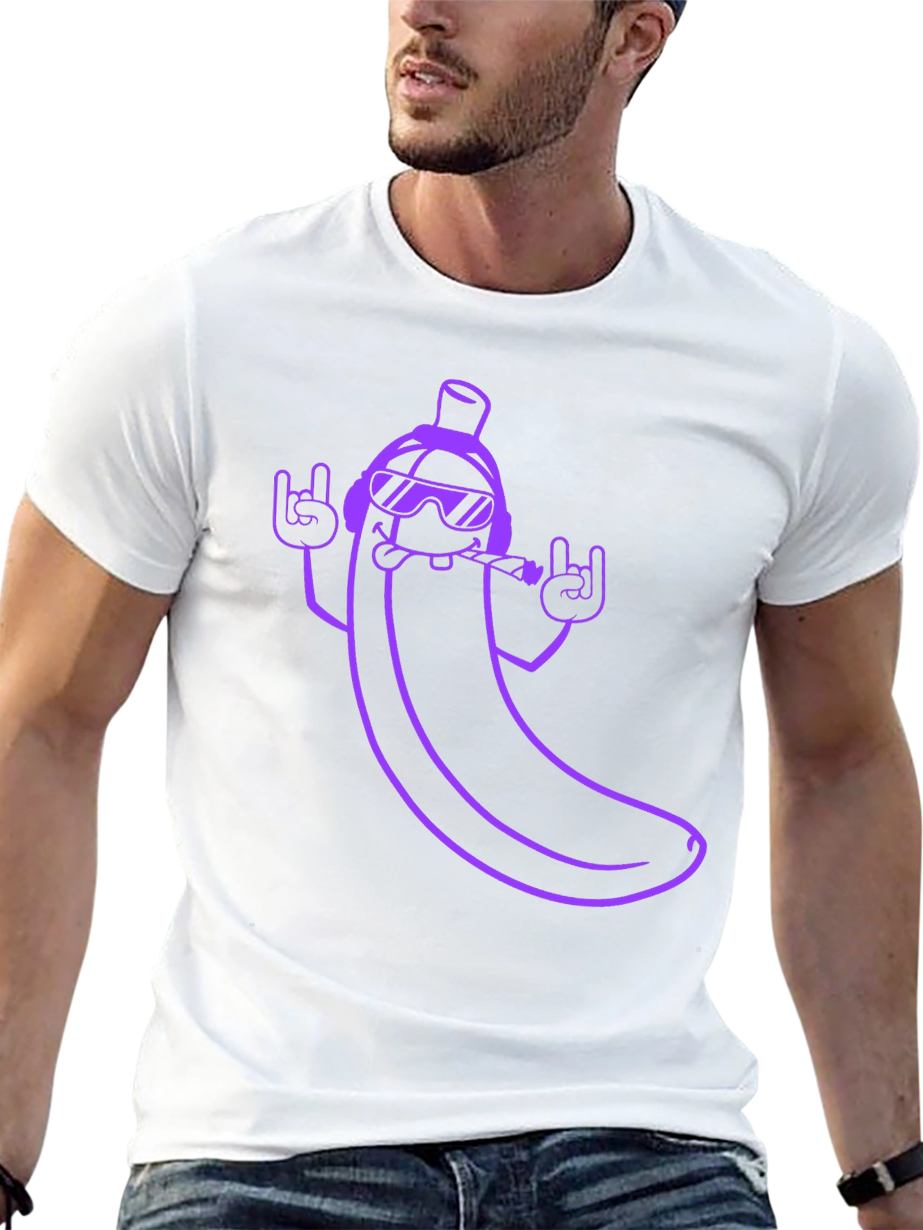 Black Cool Banana Graphic T-Shirt - Rock On Style! view 13
