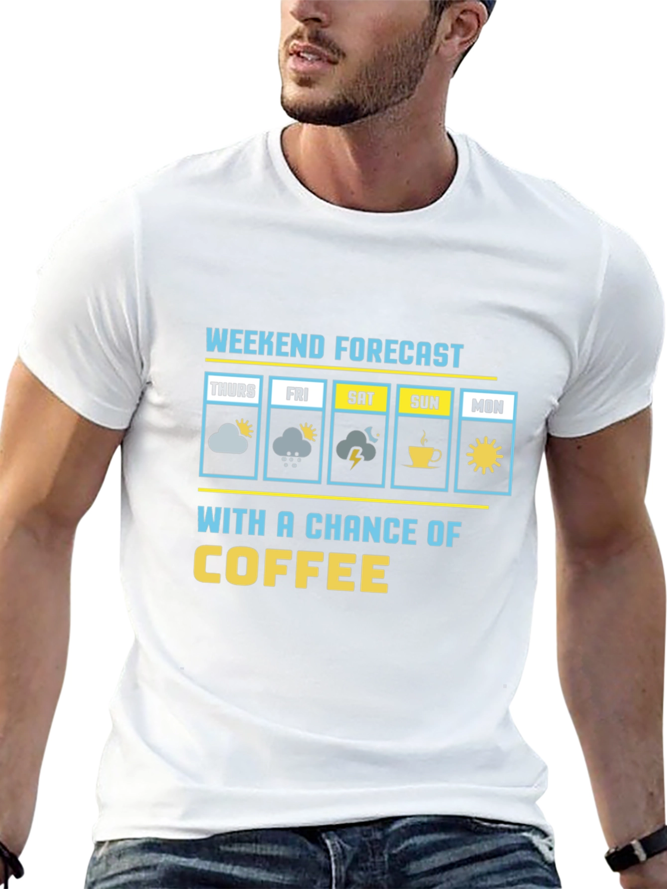Black Weekend Forecast Coffee T-Shirt view 13