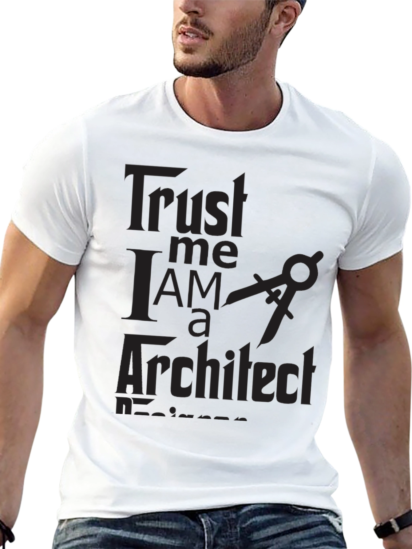 Black Trust Me I'm an Architect Black T-Shirt view 13