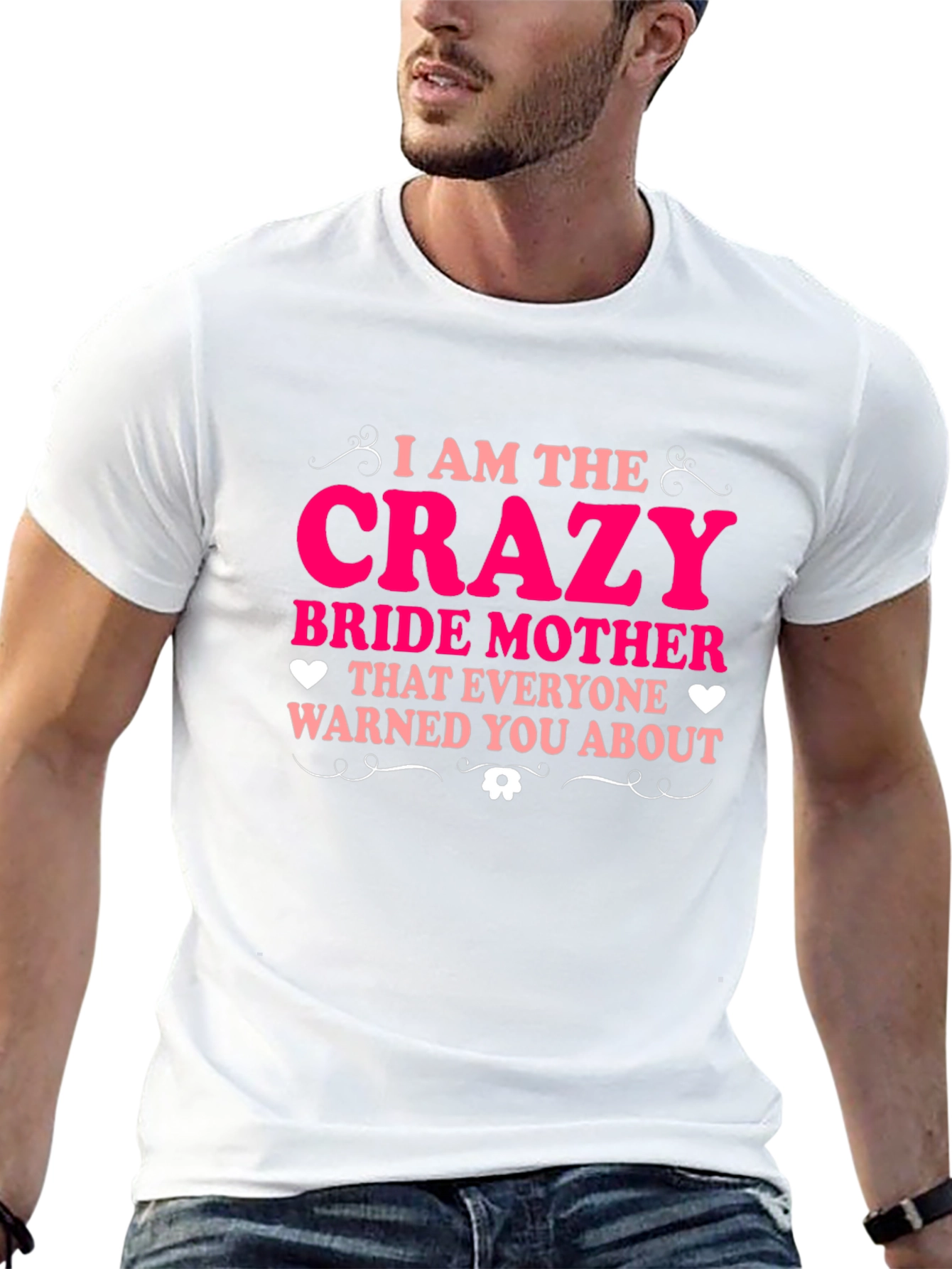 Black Crazy Bride Mother Tee view 13