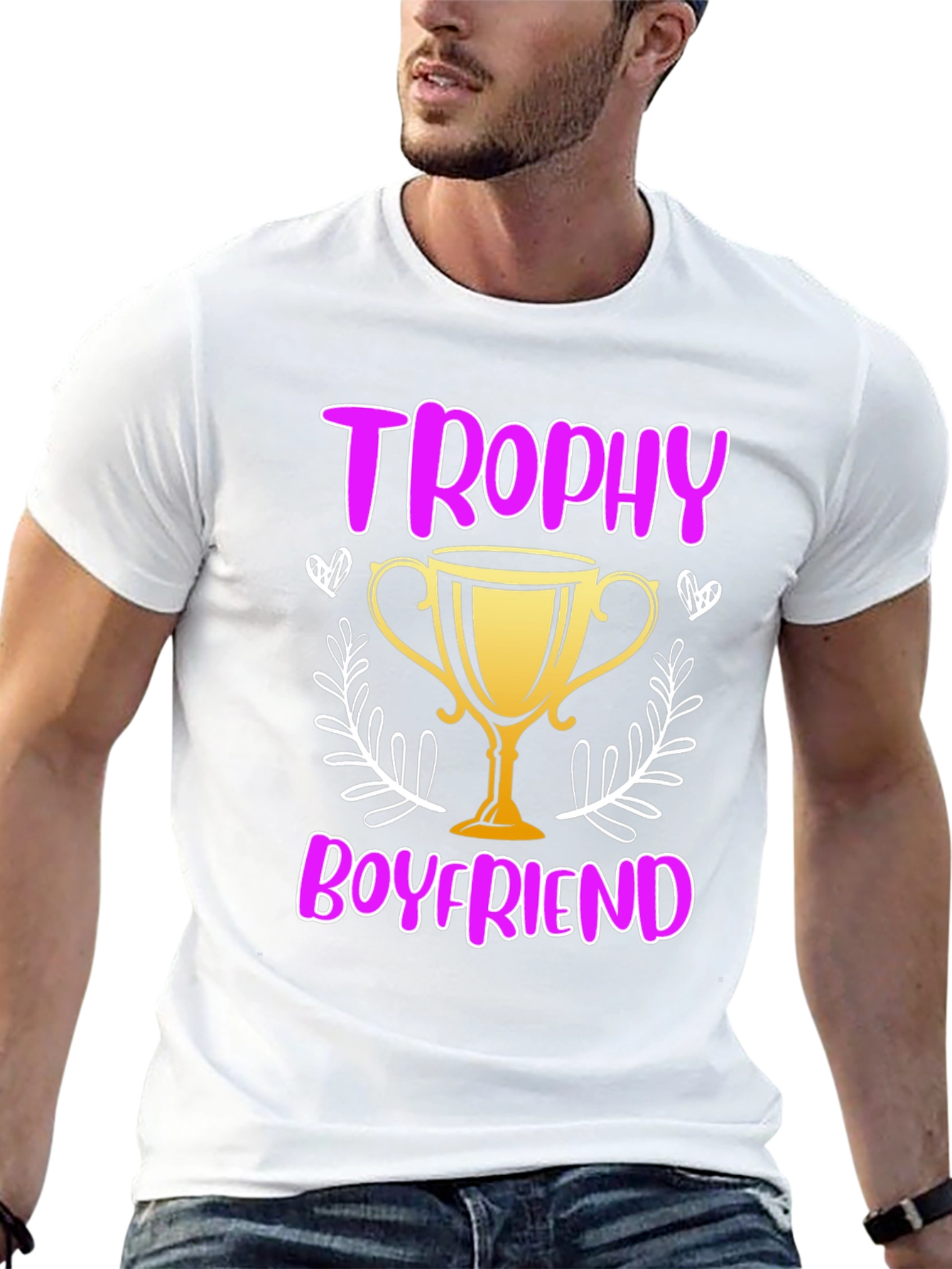 Trophy Boyfriend Graphic Tee - Novelty T-Shirt - 13