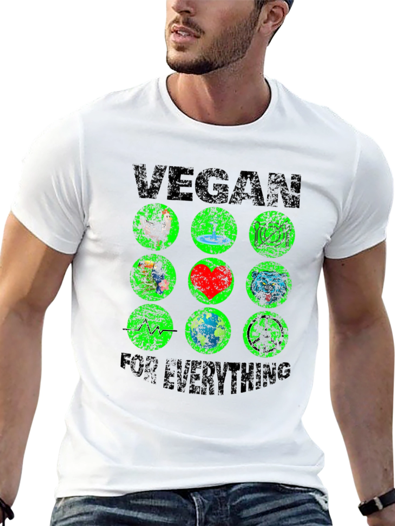 Black Vegan For Everything T-Shirt view 13