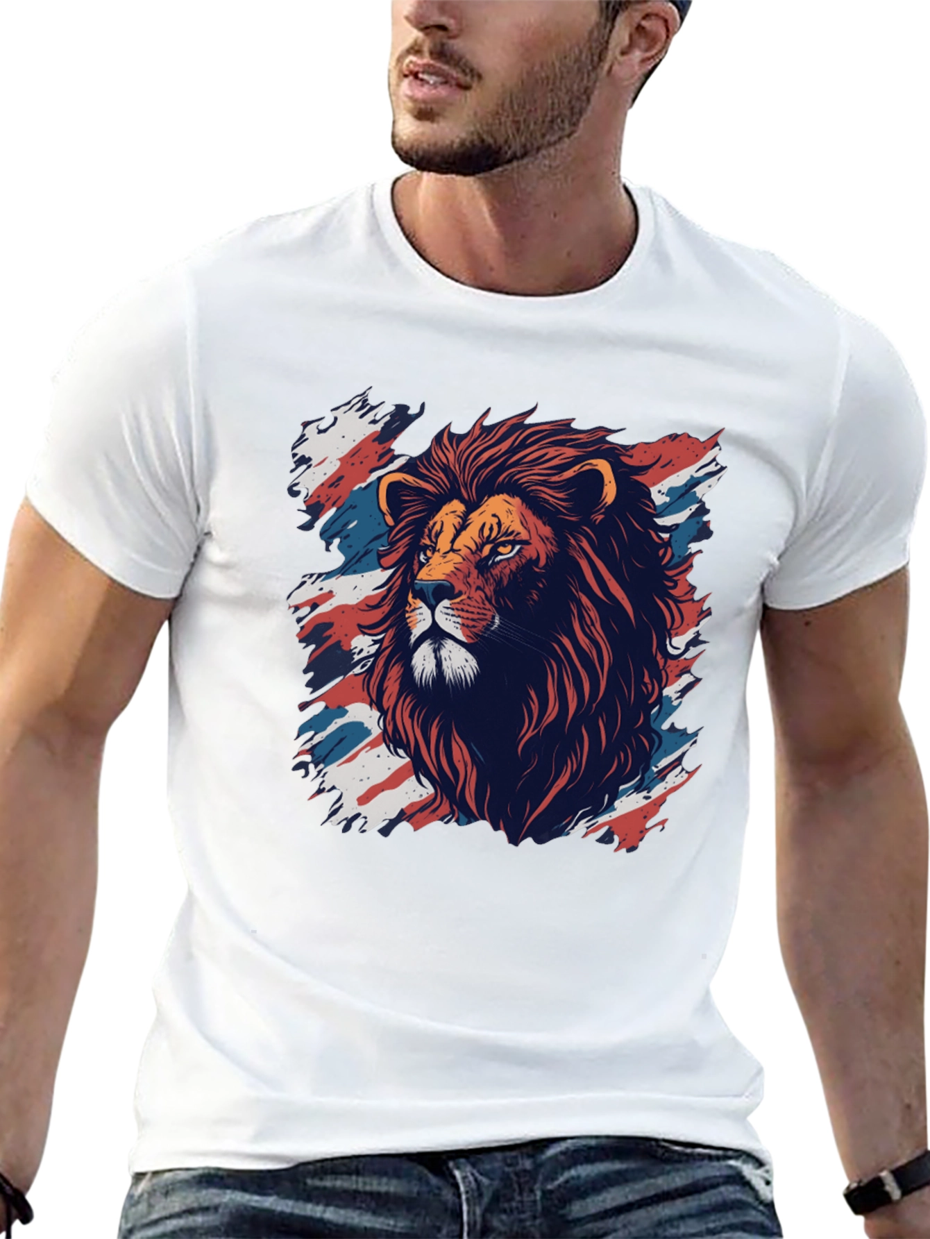 Black Lion Graphic T-Shirt - Bold Artistic Design view 13