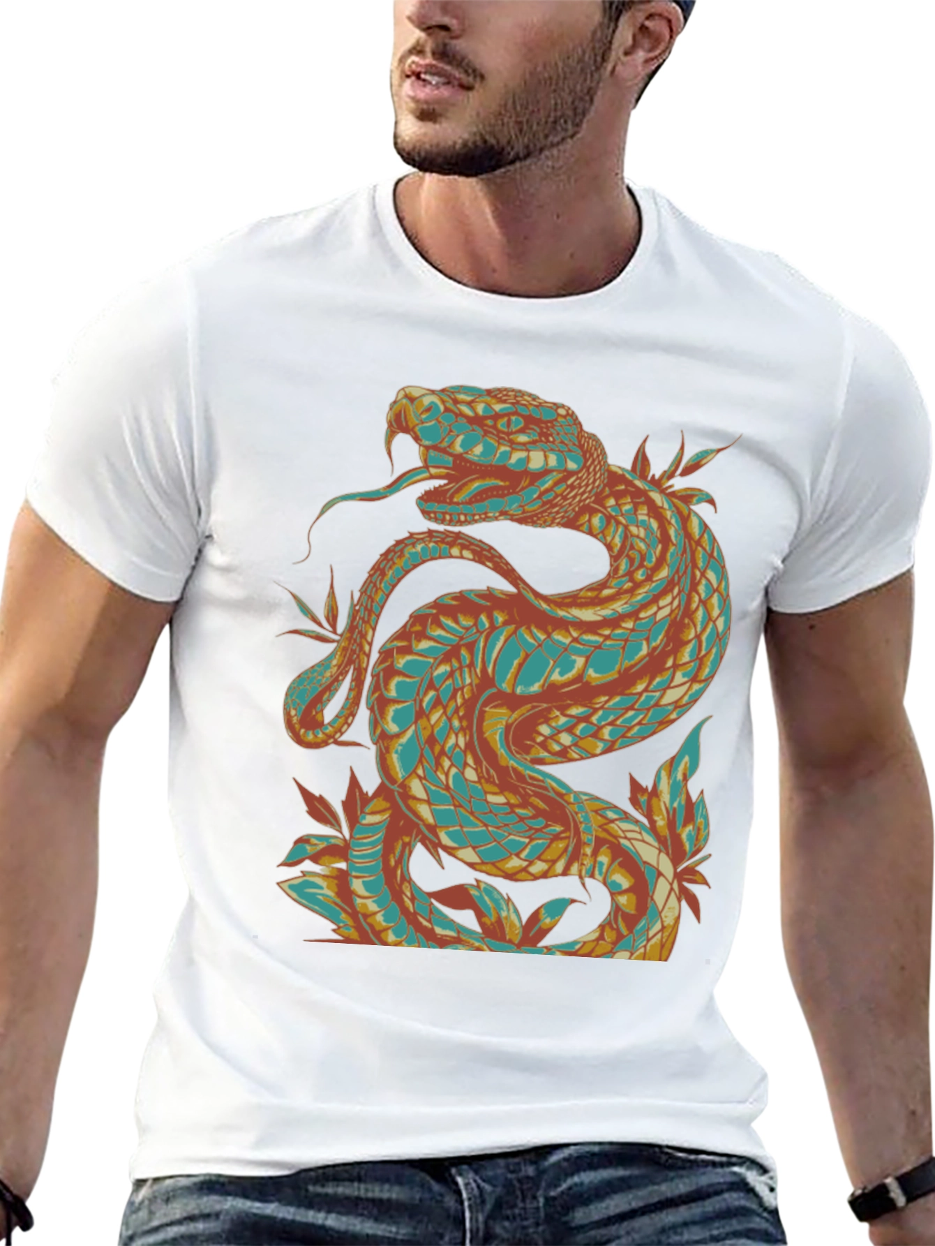 Black Snake Graphic Tee - Cool & Unique Design view 13