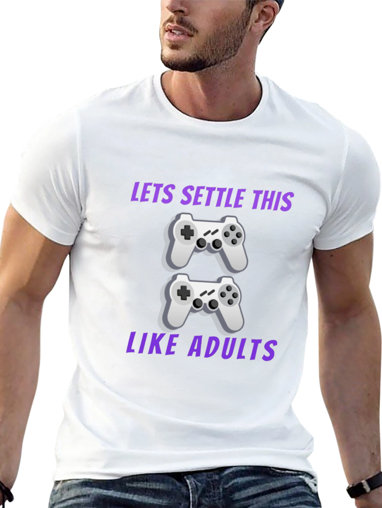 Black Gamer T-Shirt: Let's Settle This Like Adults view 13