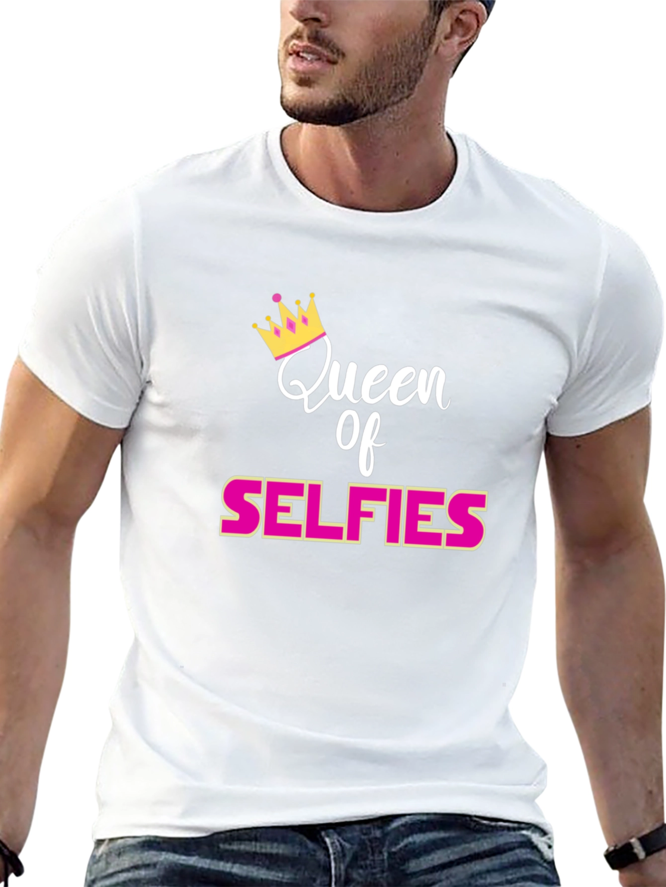 Black Queen of Selfies Black T-Shirt view 13