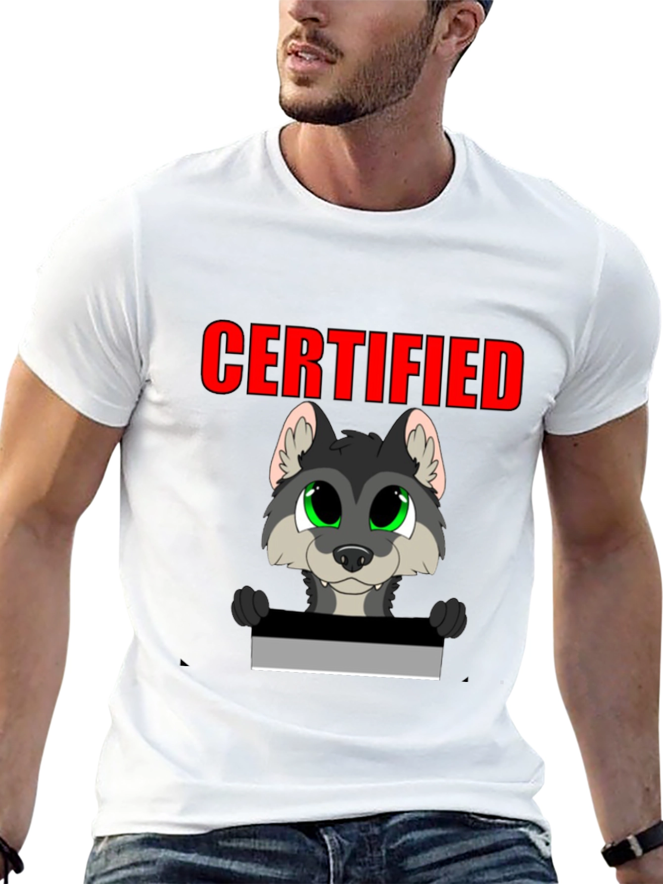 Black Certified Wolf Graphic T-Shirt - Black view 13