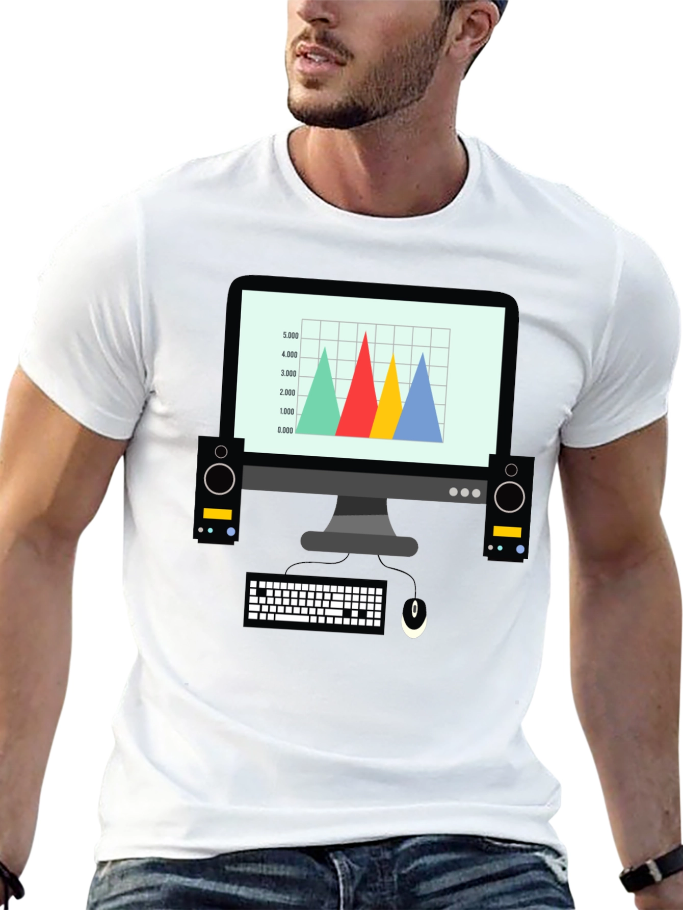 Black Computer Graphic Tee - Funny Tech Geek T-Shirt view 13