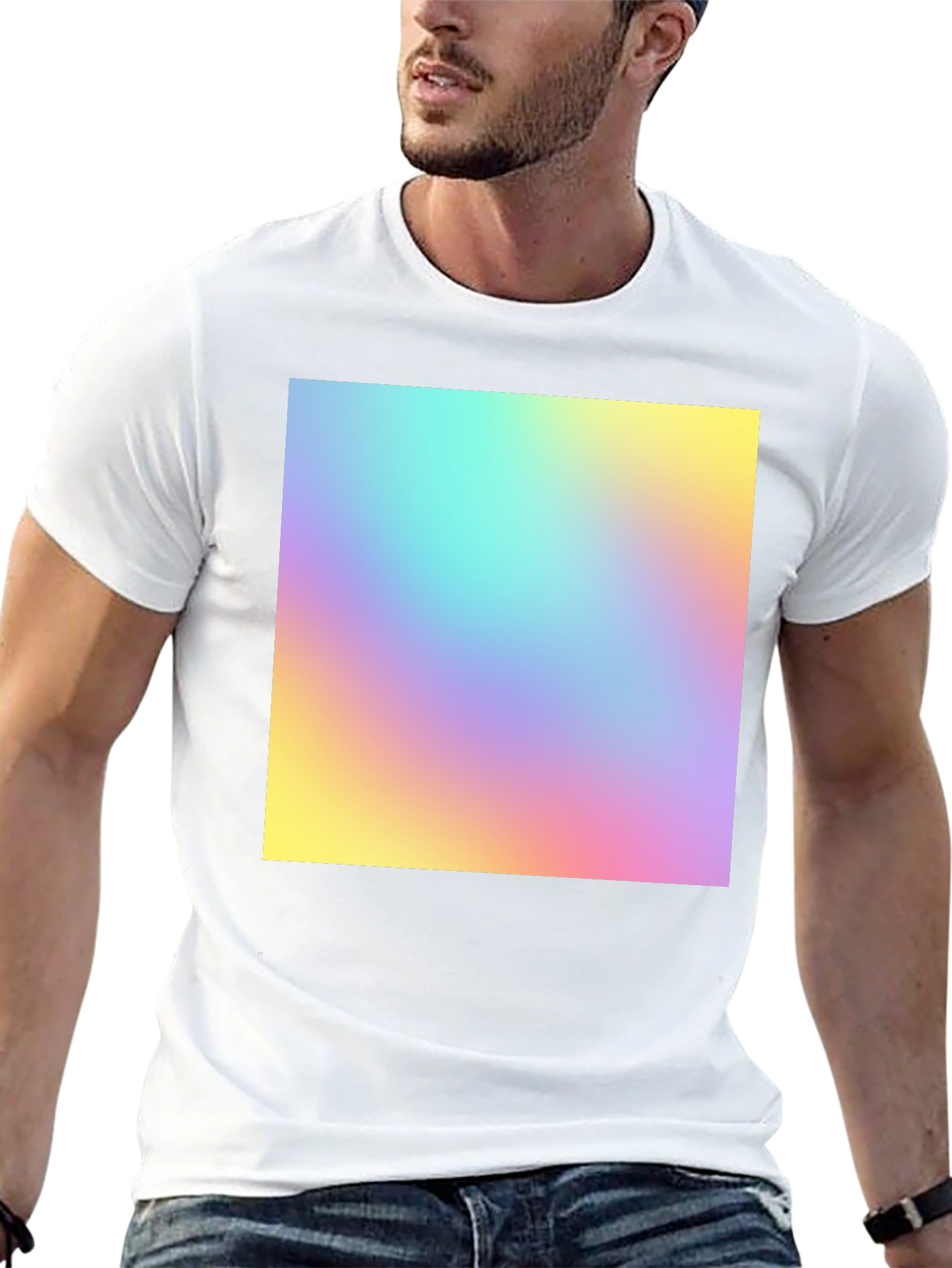 Black Vibrant Gradient T-Shirt view 13