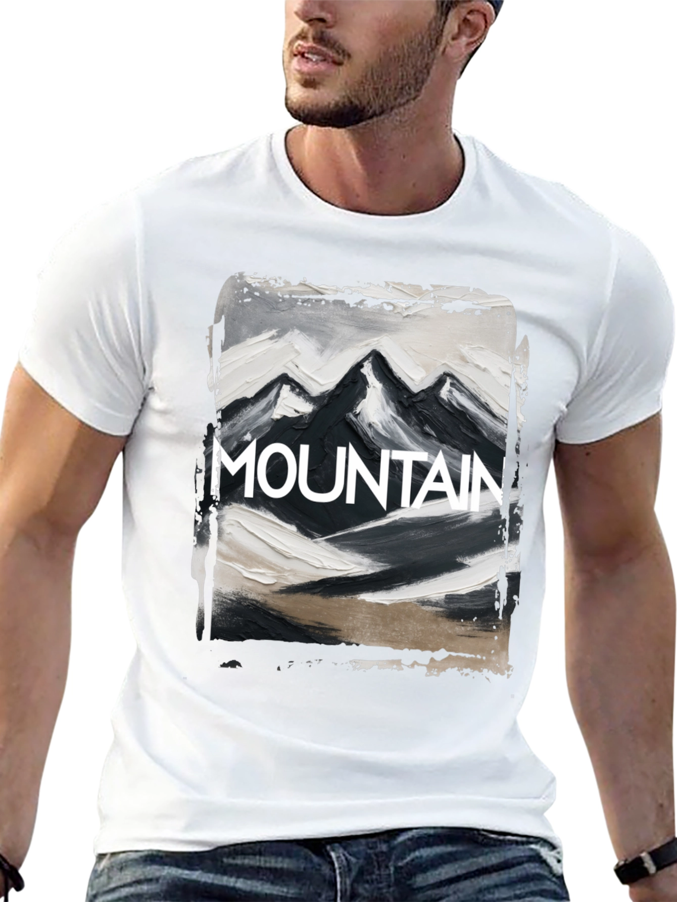 Black Mountain Graphic Tee - Black Cotton Blend view 13