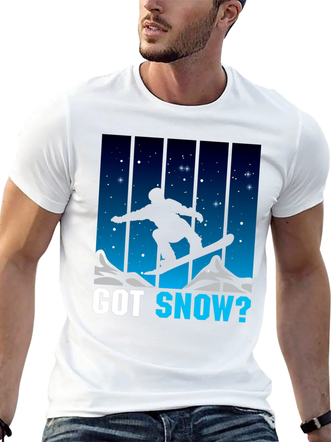 Black Got Snow? Snowboarding T-Shirt view 13