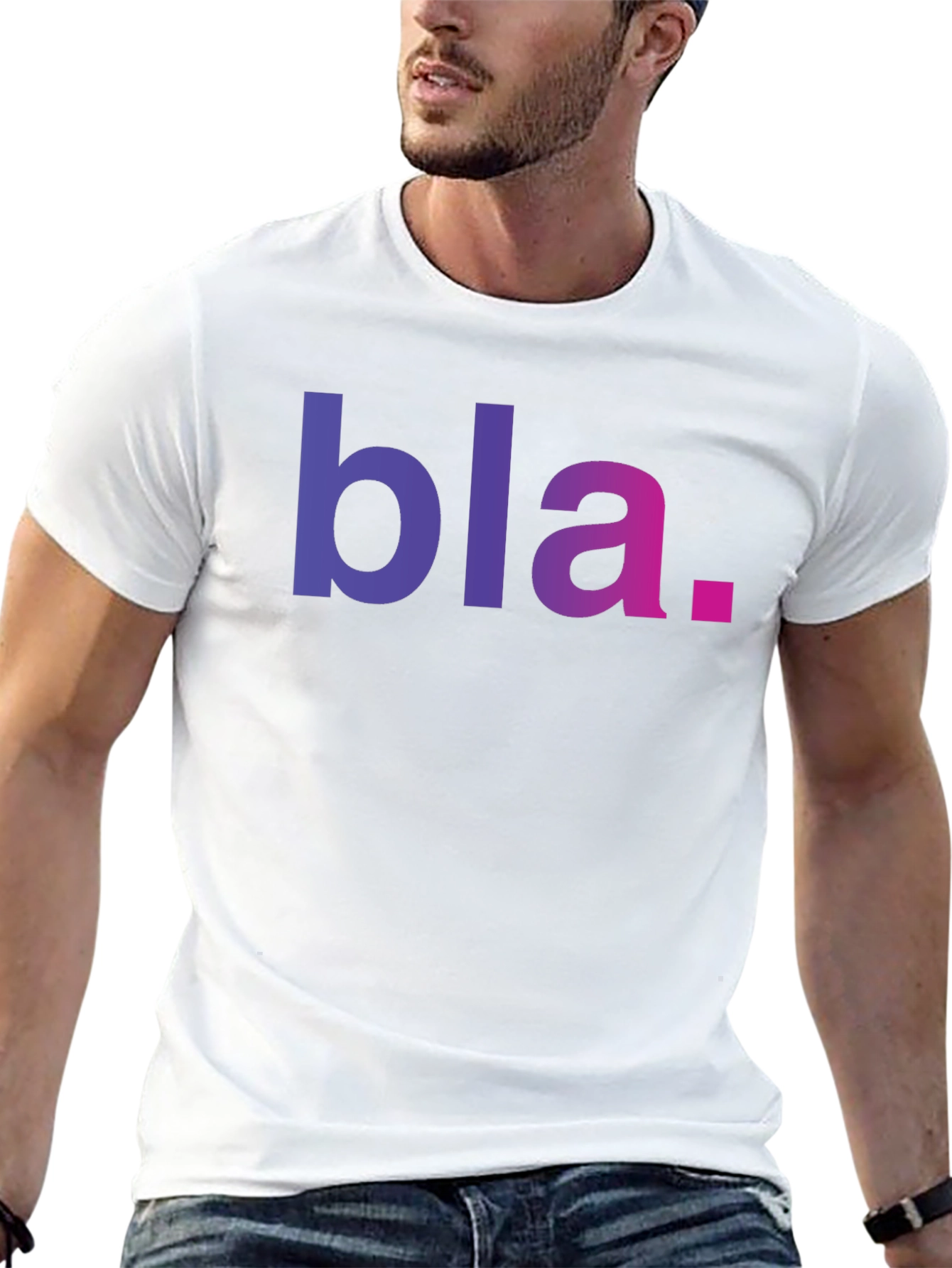 Black Bla Graphic Tee - Black Casual T-Shirt view 13