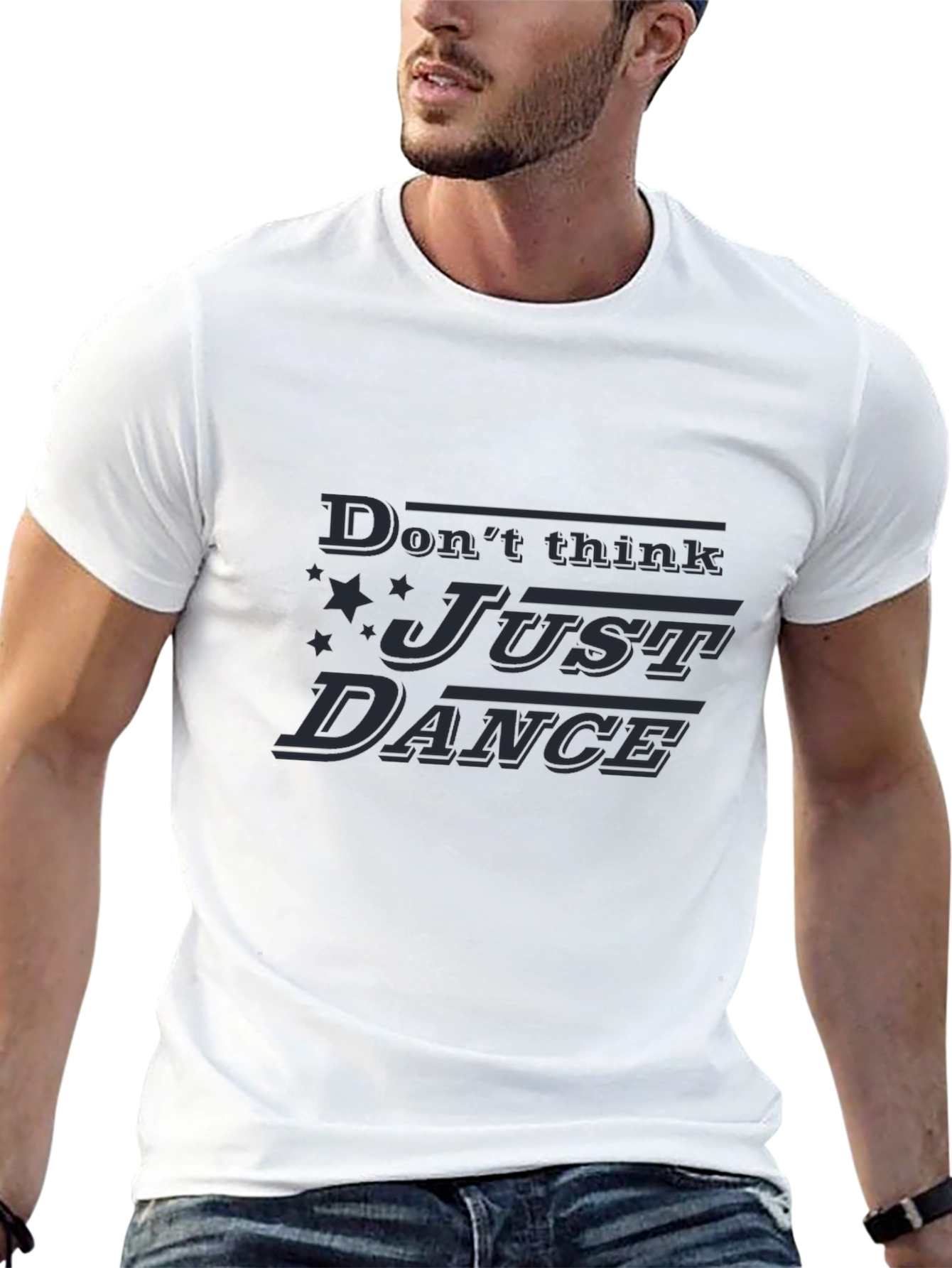 Black Just Dance Graphic Tee - Black Cotton Blend view 13