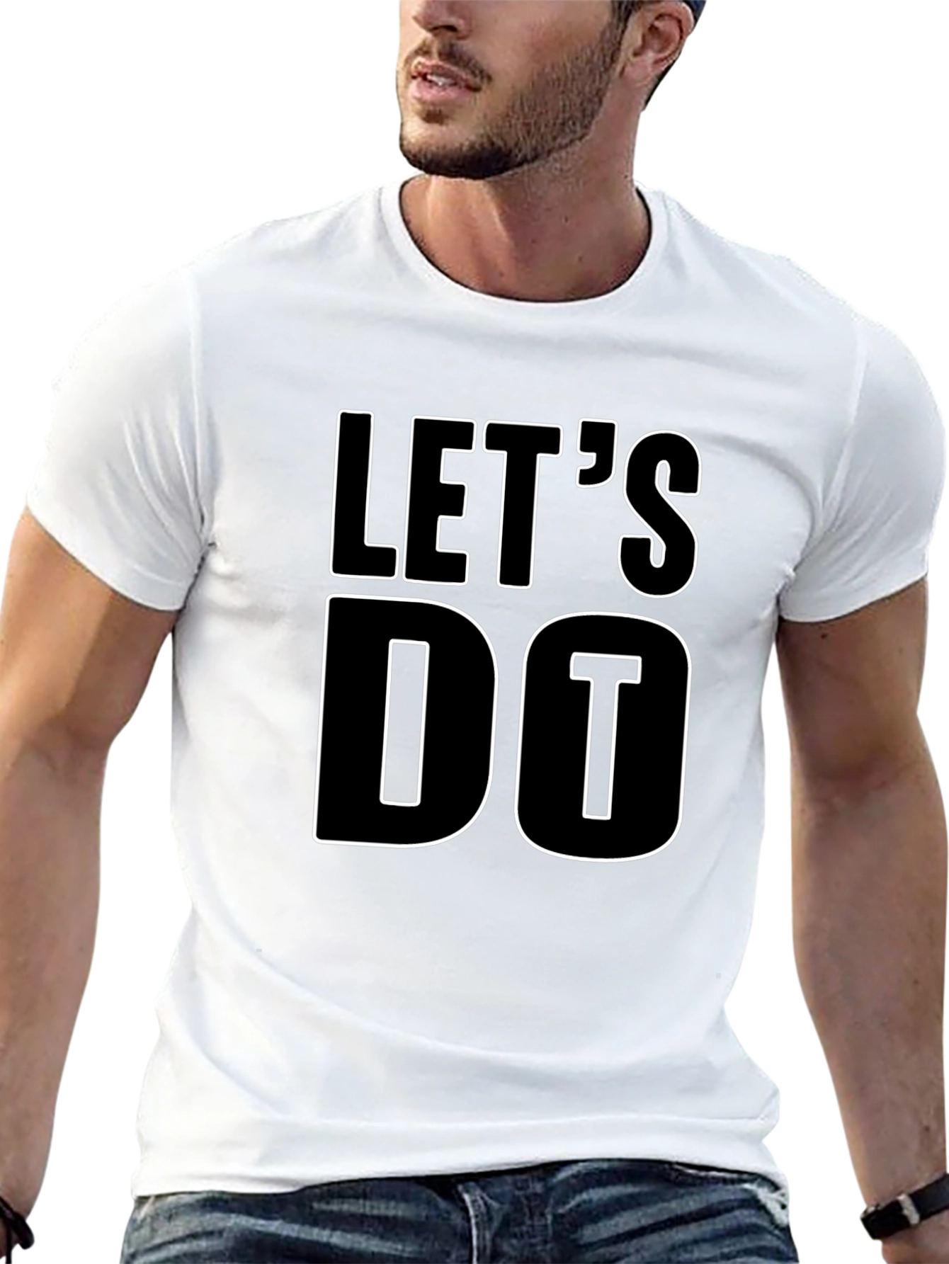 Black Let's Do It Black T-Shirt - Motivational Graphic Tee view 13