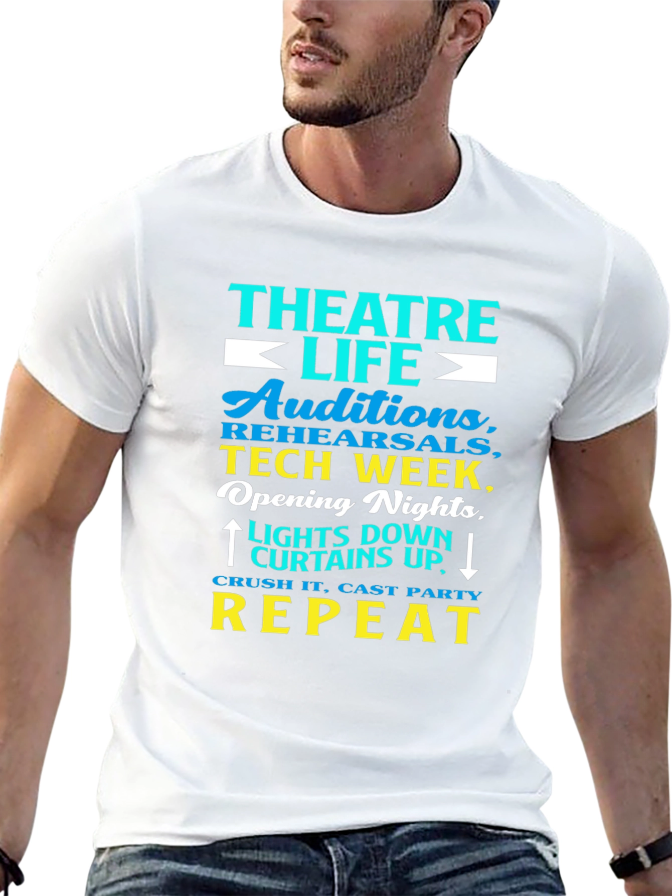 Black Theatre Life Tee: Auditions, Tech Week, Repeat! view 13