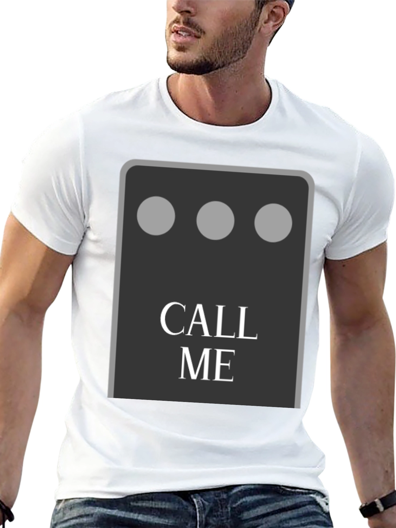 Black Call Me Graphic Tee - Fun & Unique Design view 13