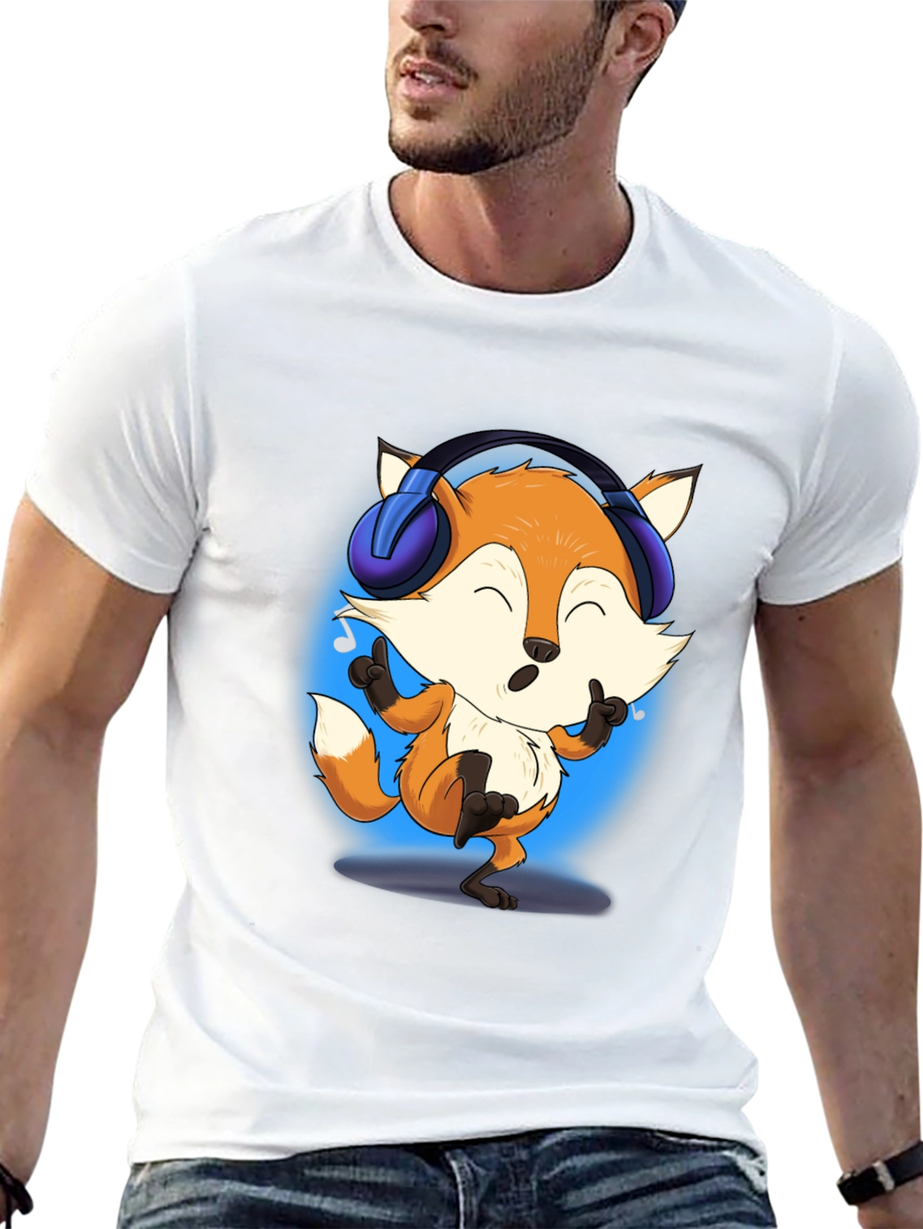 Black Funky Fox Tee view 13