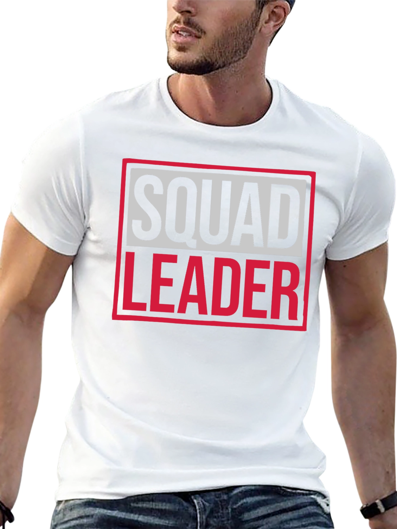 Black Squad Leader Graphic Tee - Black Cotton T-Shirt view 13