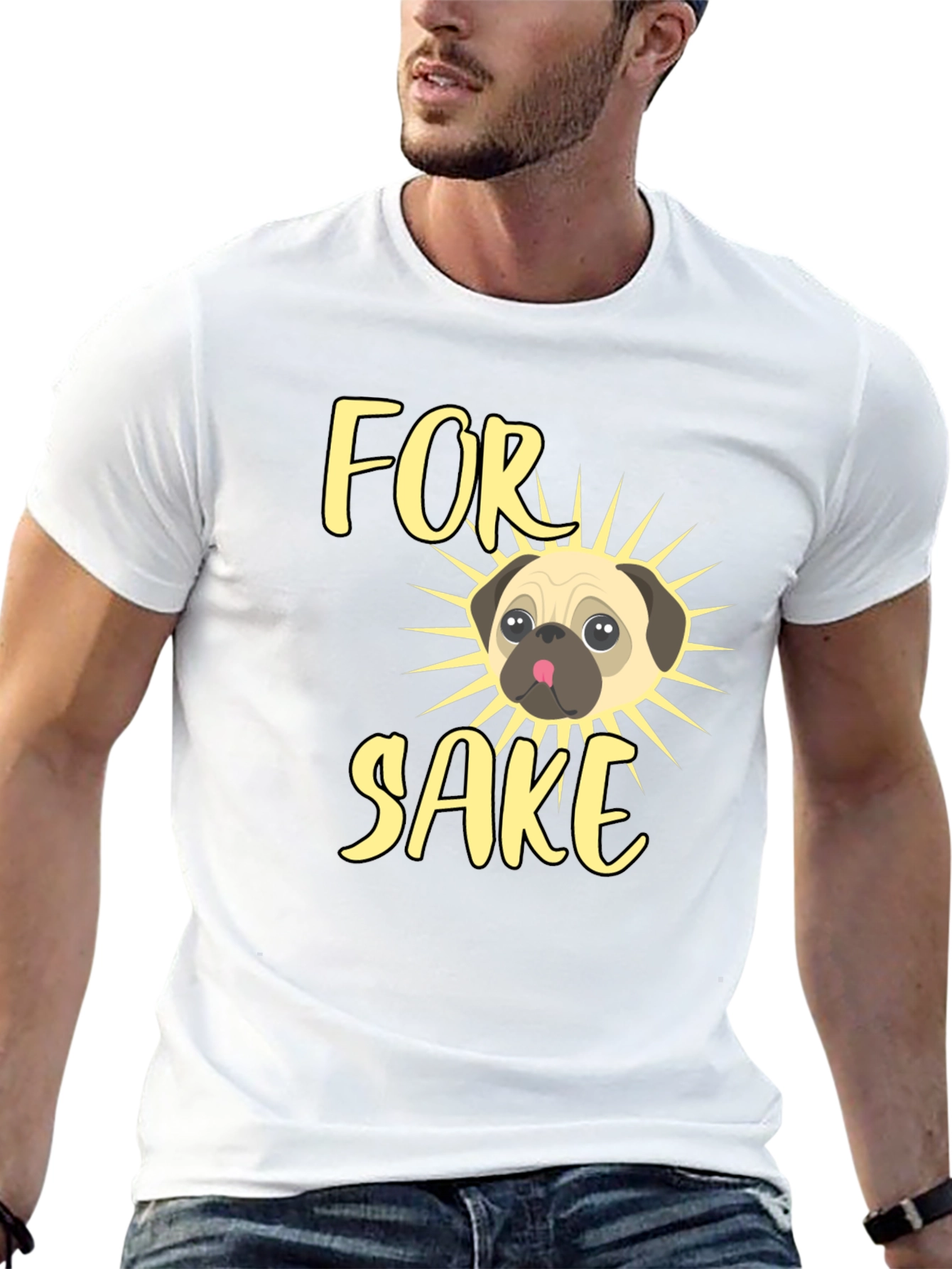 Black For Pug's Sake Men's Graphic Tee view 13