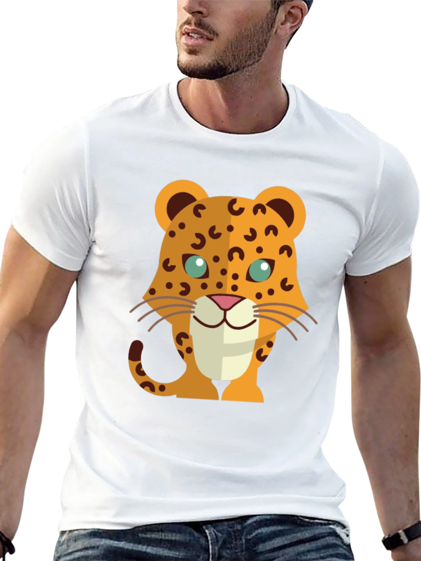 Black Leopard Graphic T-Shirt - Trendy Cartoon Design view 13