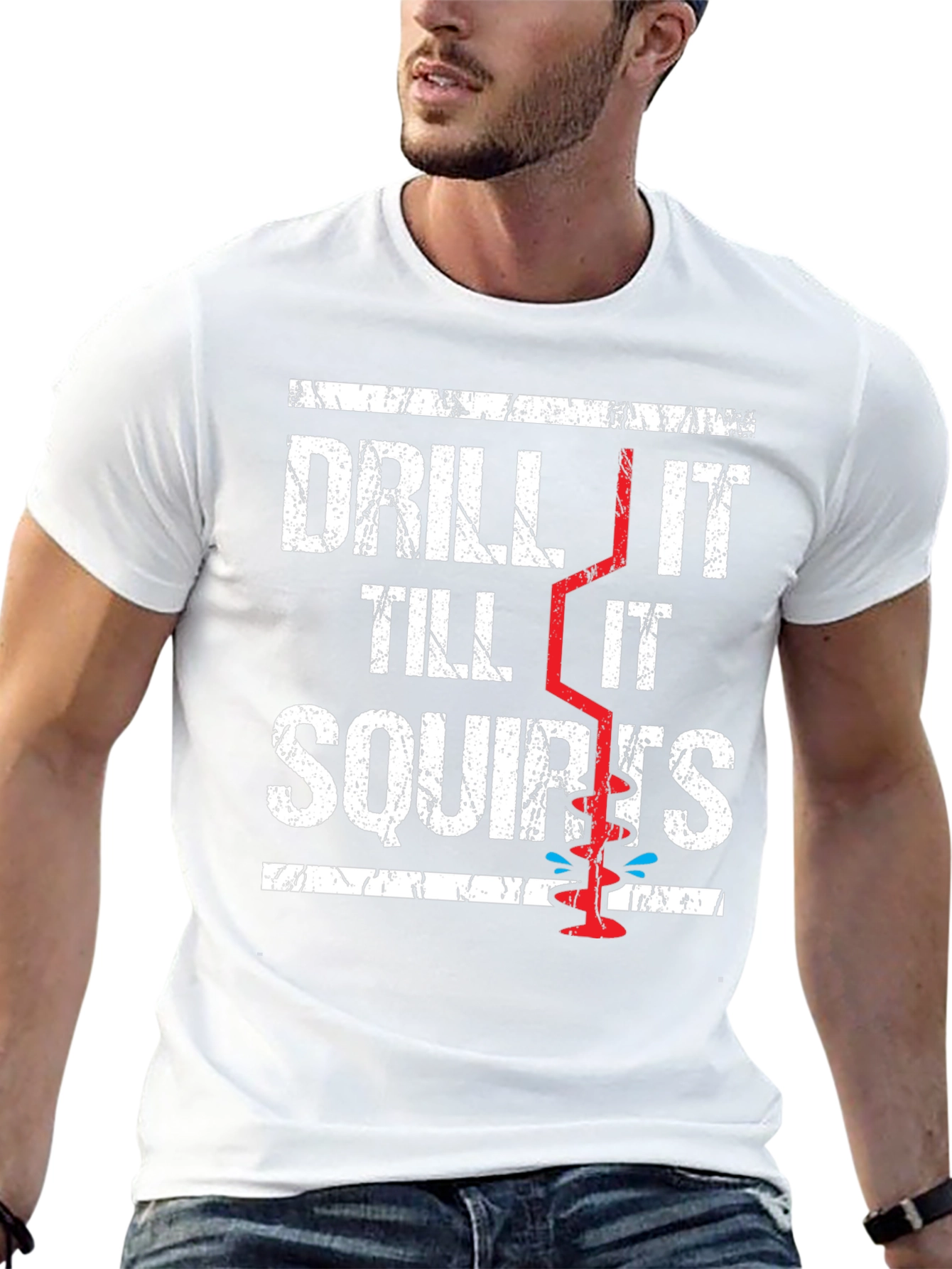 Black Drill It Till It Squirts Graphic T-Shirt view 13