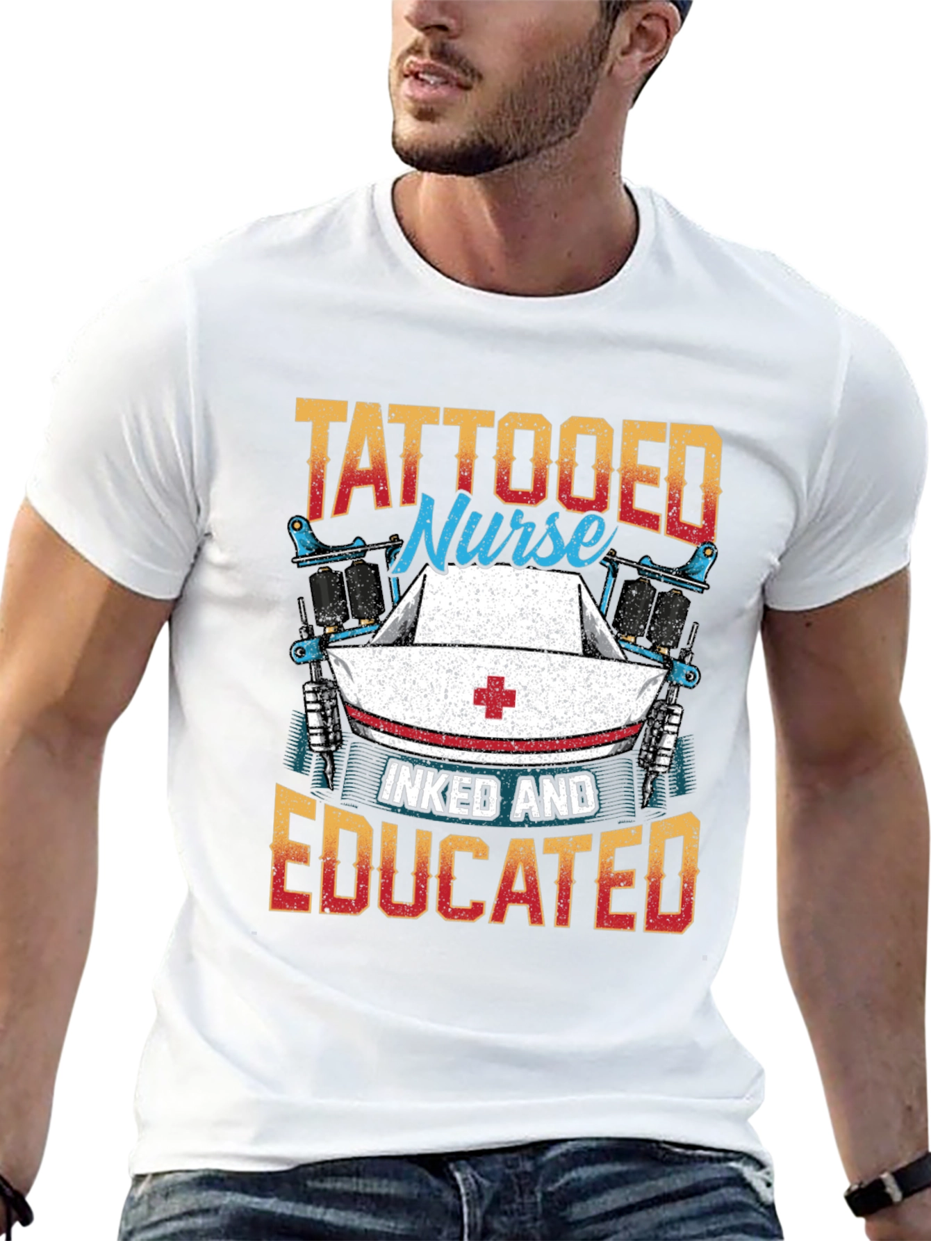 Black Tattooed Nurse T-Shirt - Inked and Educated view 13