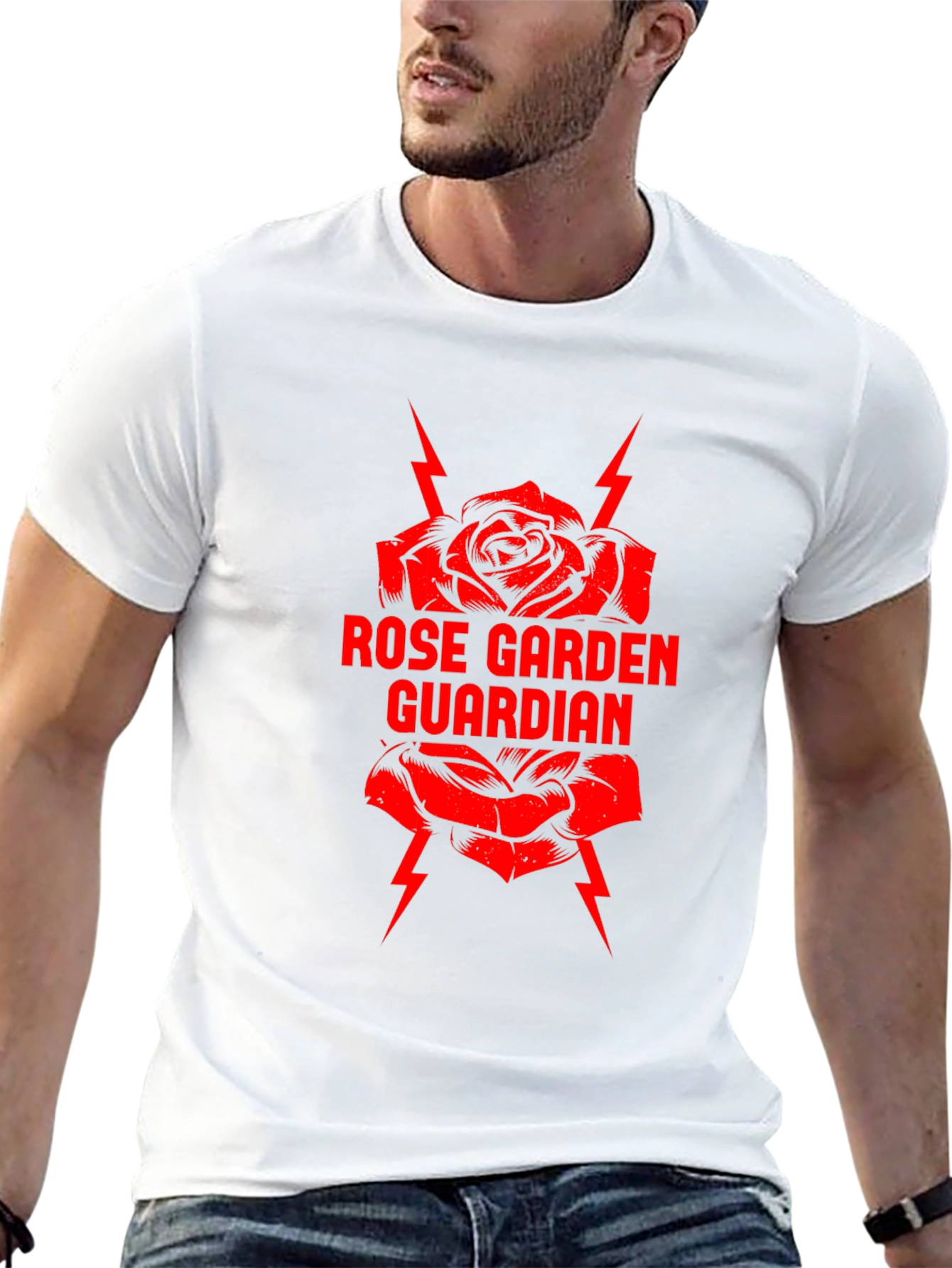 Black Rose Garden Guardian T-Shirt - Black Graphic Tee view 13