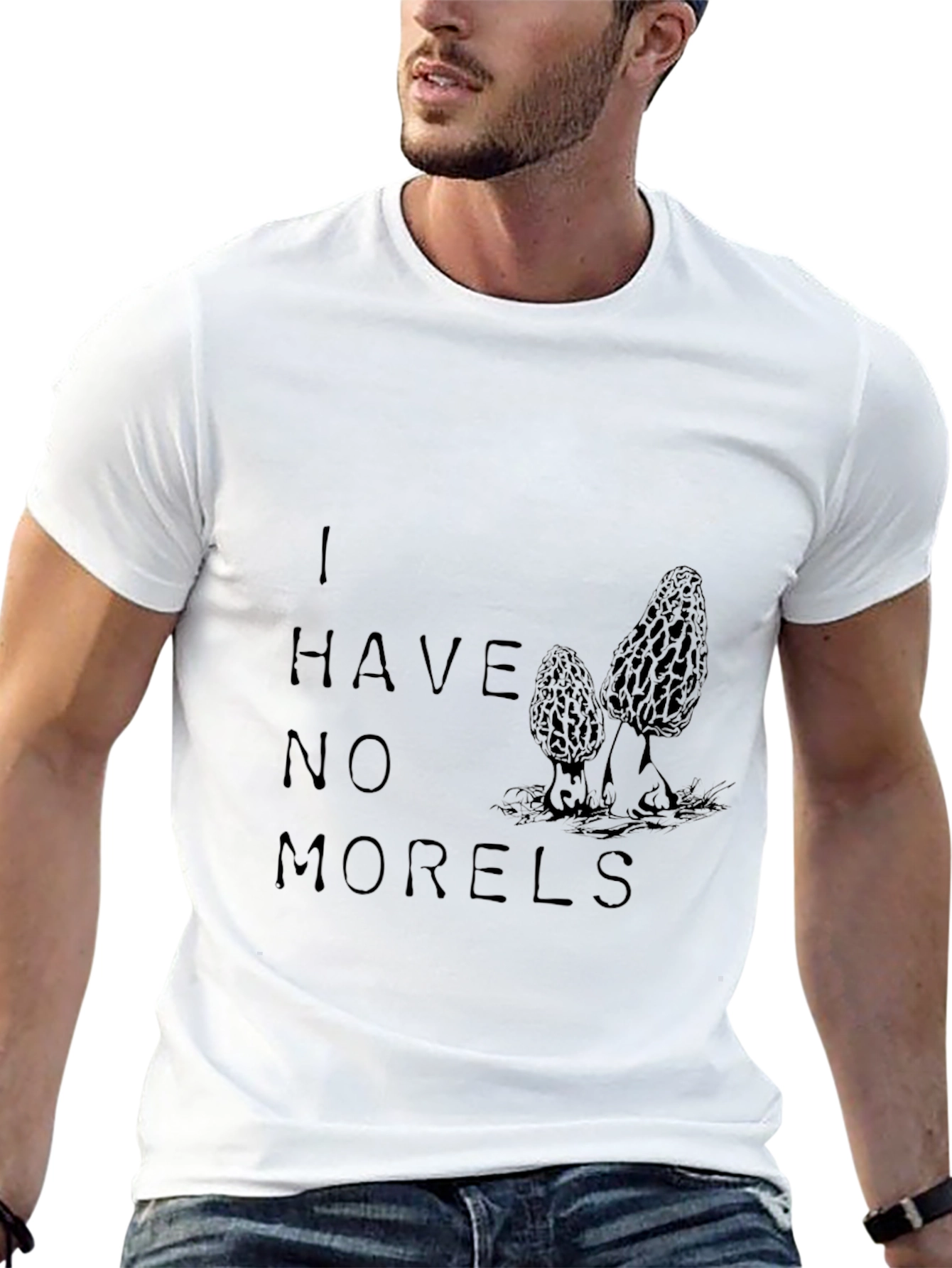 Black I Have No Morels Funny Mushroom T-Shirt view 13