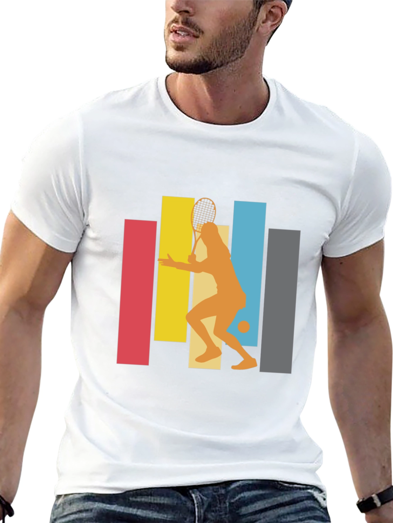 Retro Tennis Player Graphic Tee - Stylish & Unique Design - 13