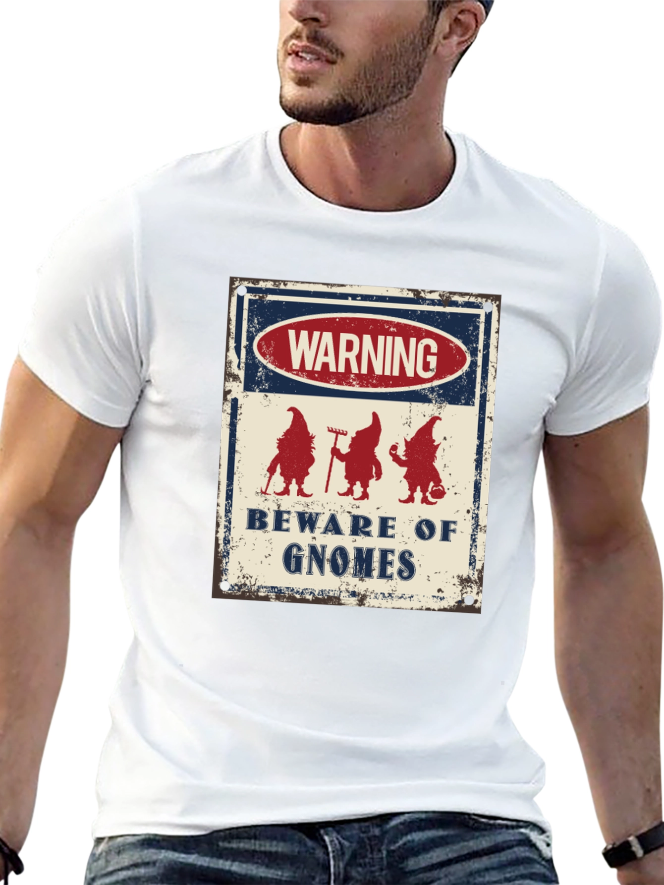 Beware of Gnomes Graphic Tee - 13