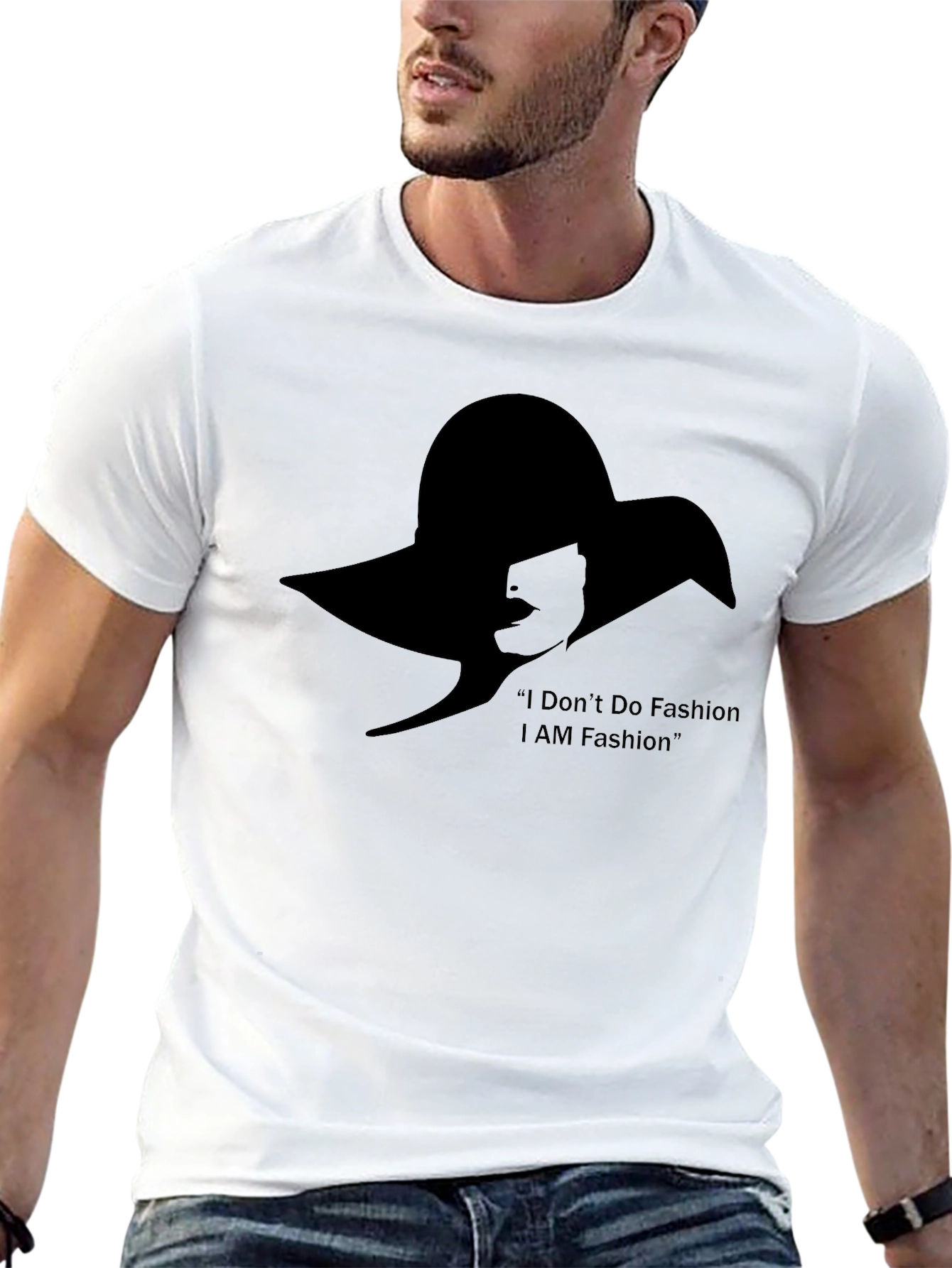 Black I AM Fashion T-Shirt - Stylish Silhouette Tee view 13
