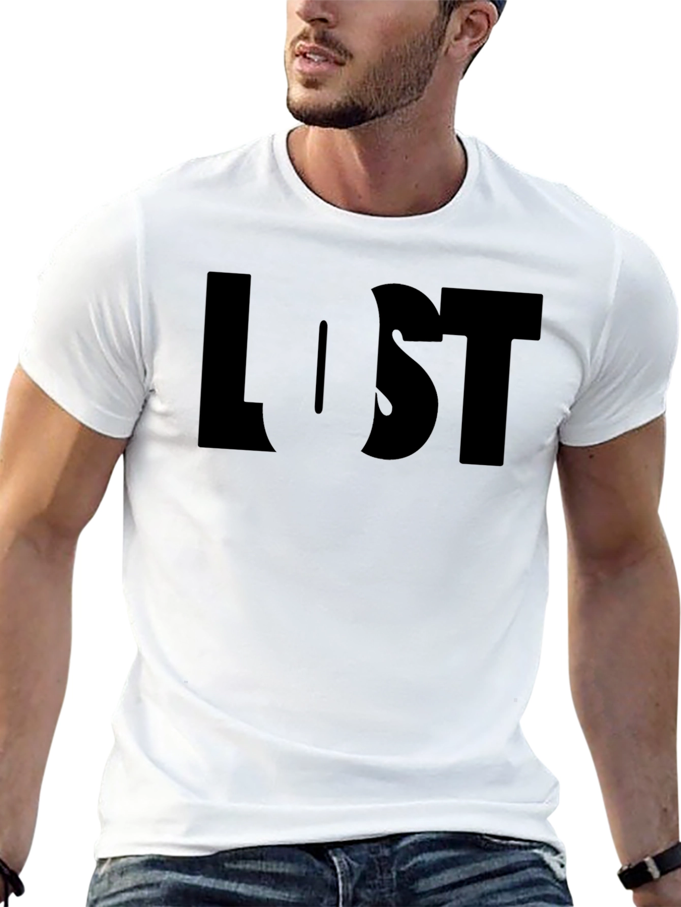 Black Lost Graphic Tee - Mens Black Short Sleeve Shirt view 13